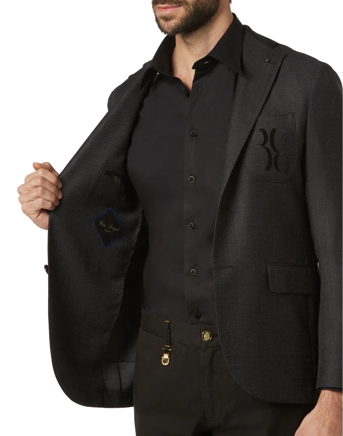 Blazer Slim Fit Double B, цвет: Серый