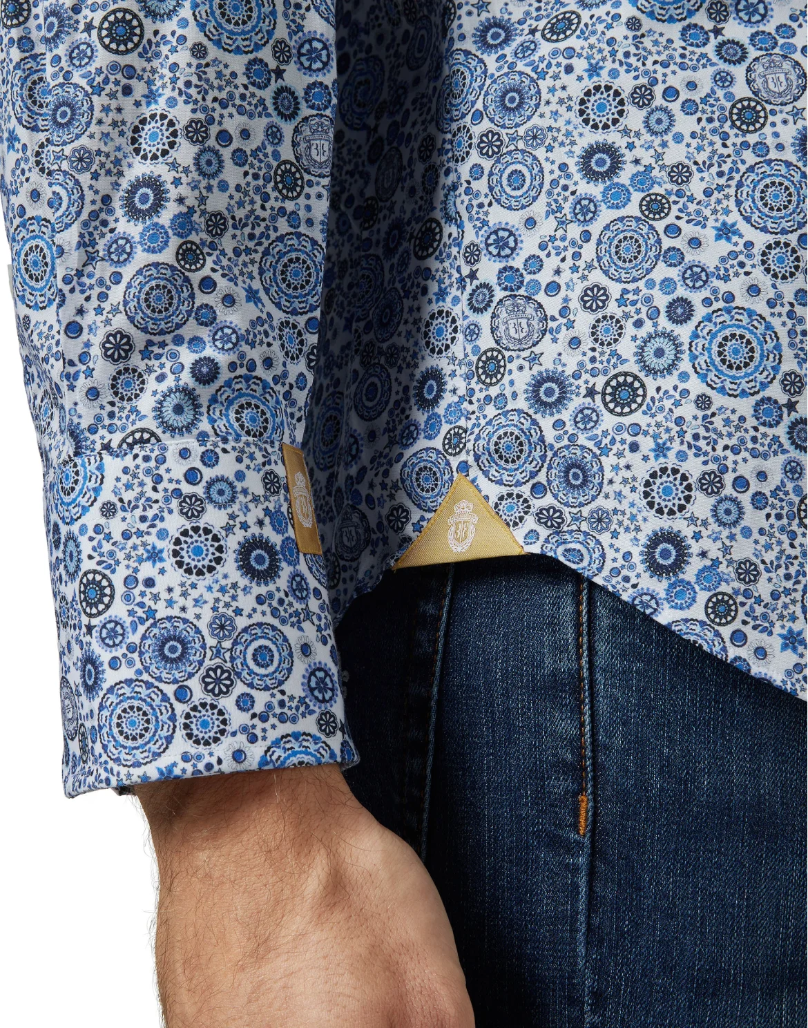 Shirt Silver Cut LS/Milano/Multi/ Original, цвет: Синий