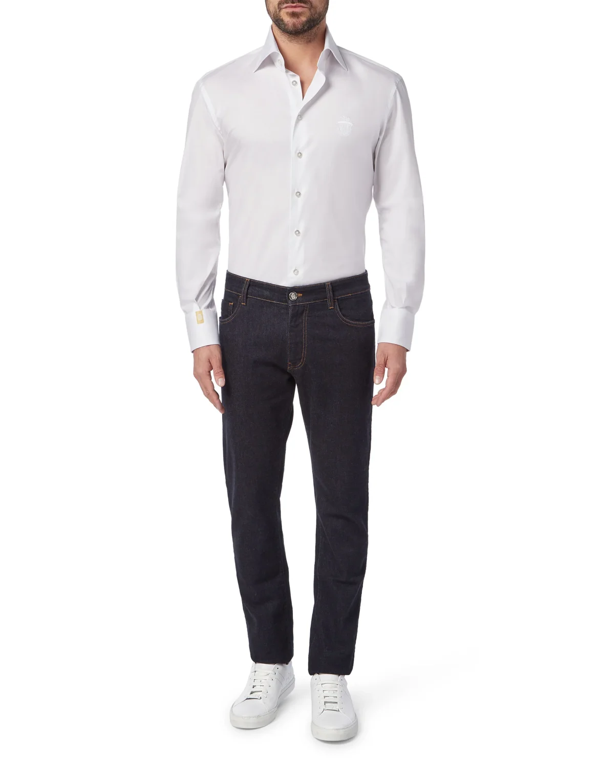 Shirt Gold Cut LS/Flavio Original, цвет: Белый