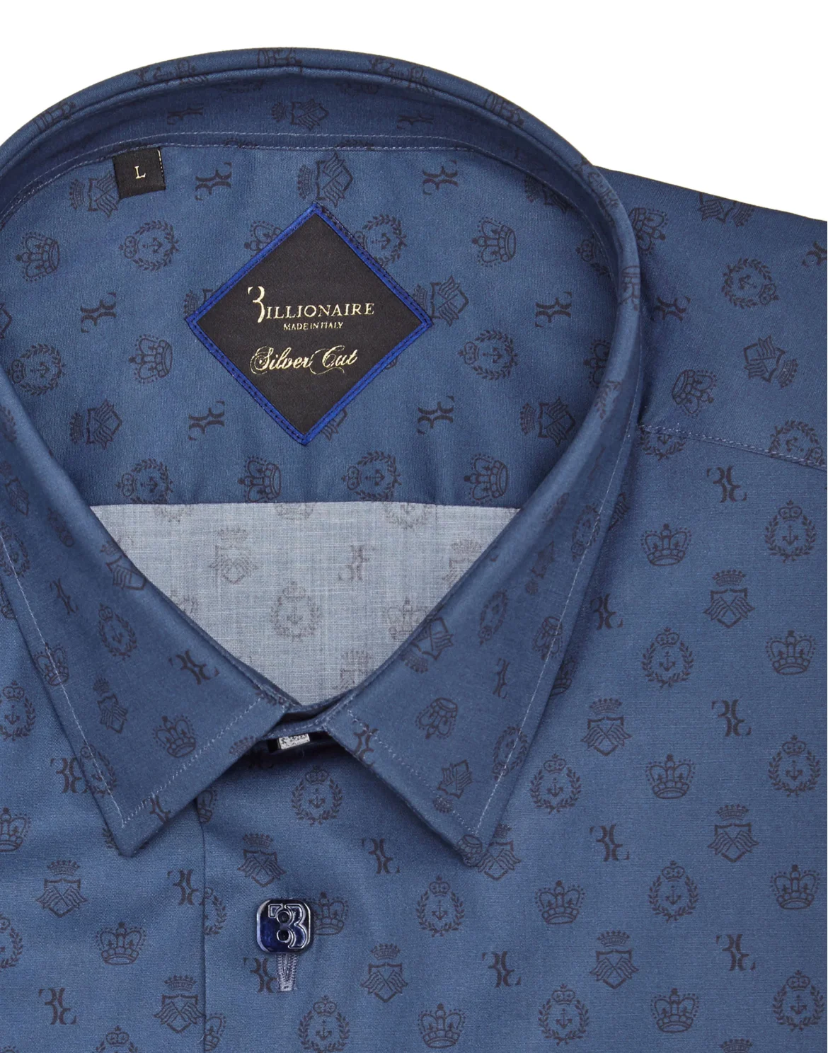 Shirt Gold Cut LS/multi Members only, цвет: Синий