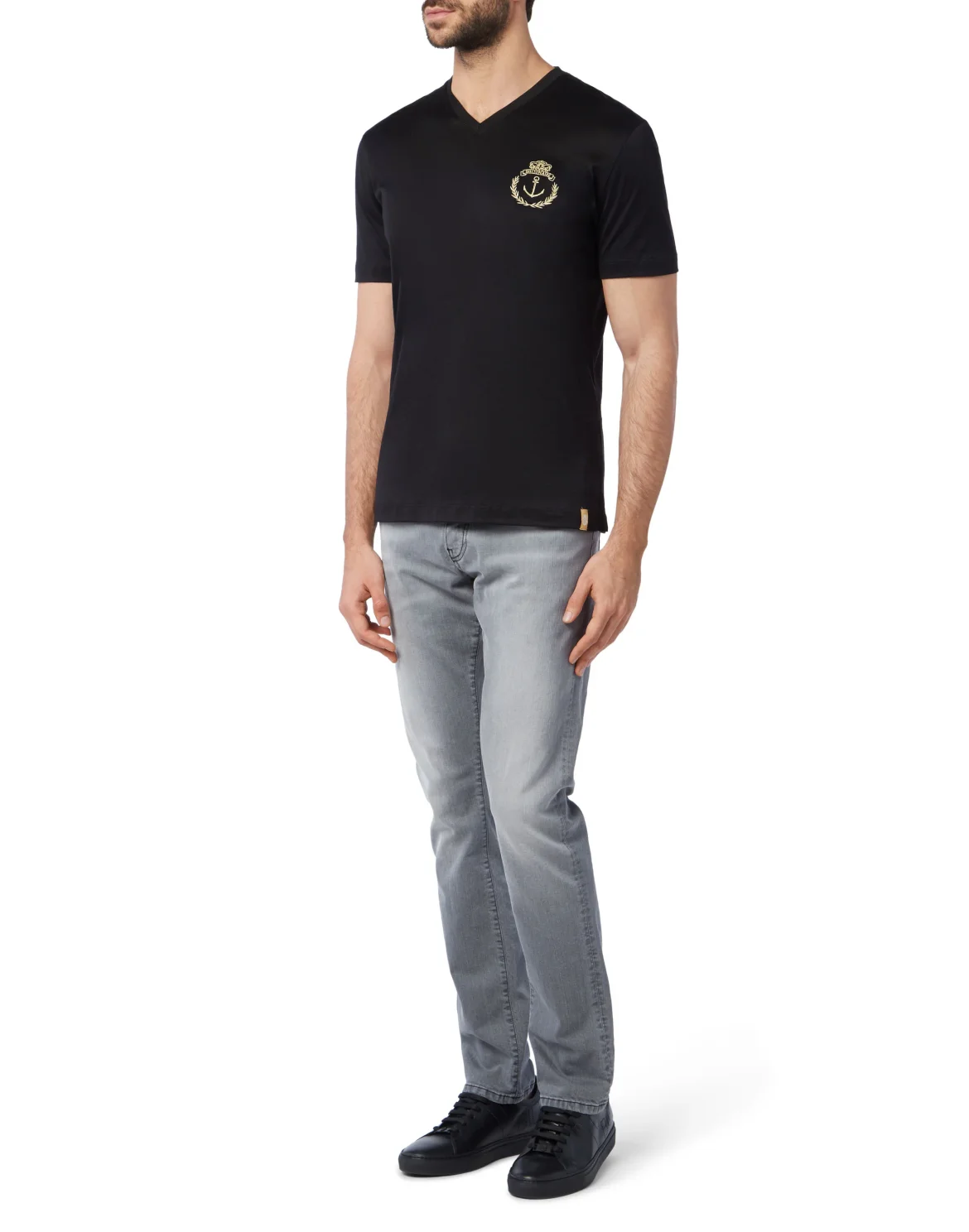 T-shirt V-Neck SS Members only, цвет: Черный