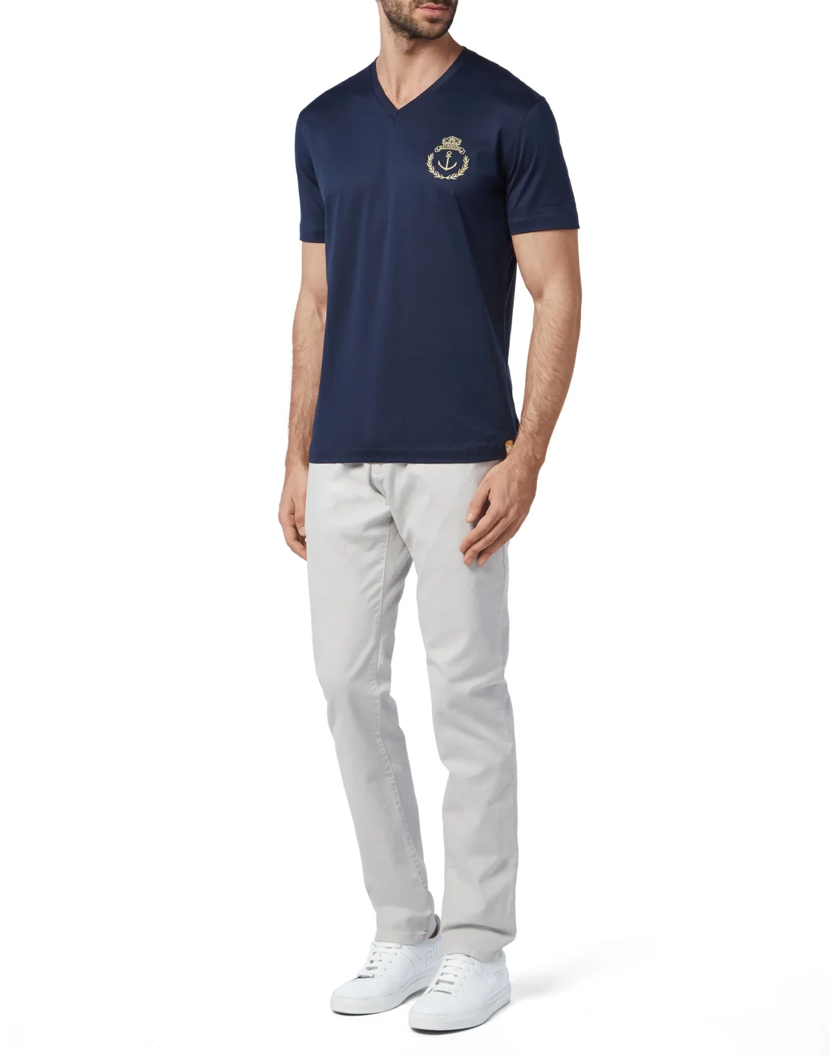 T-shirt V-Neck SS Members only, цвет: Синий