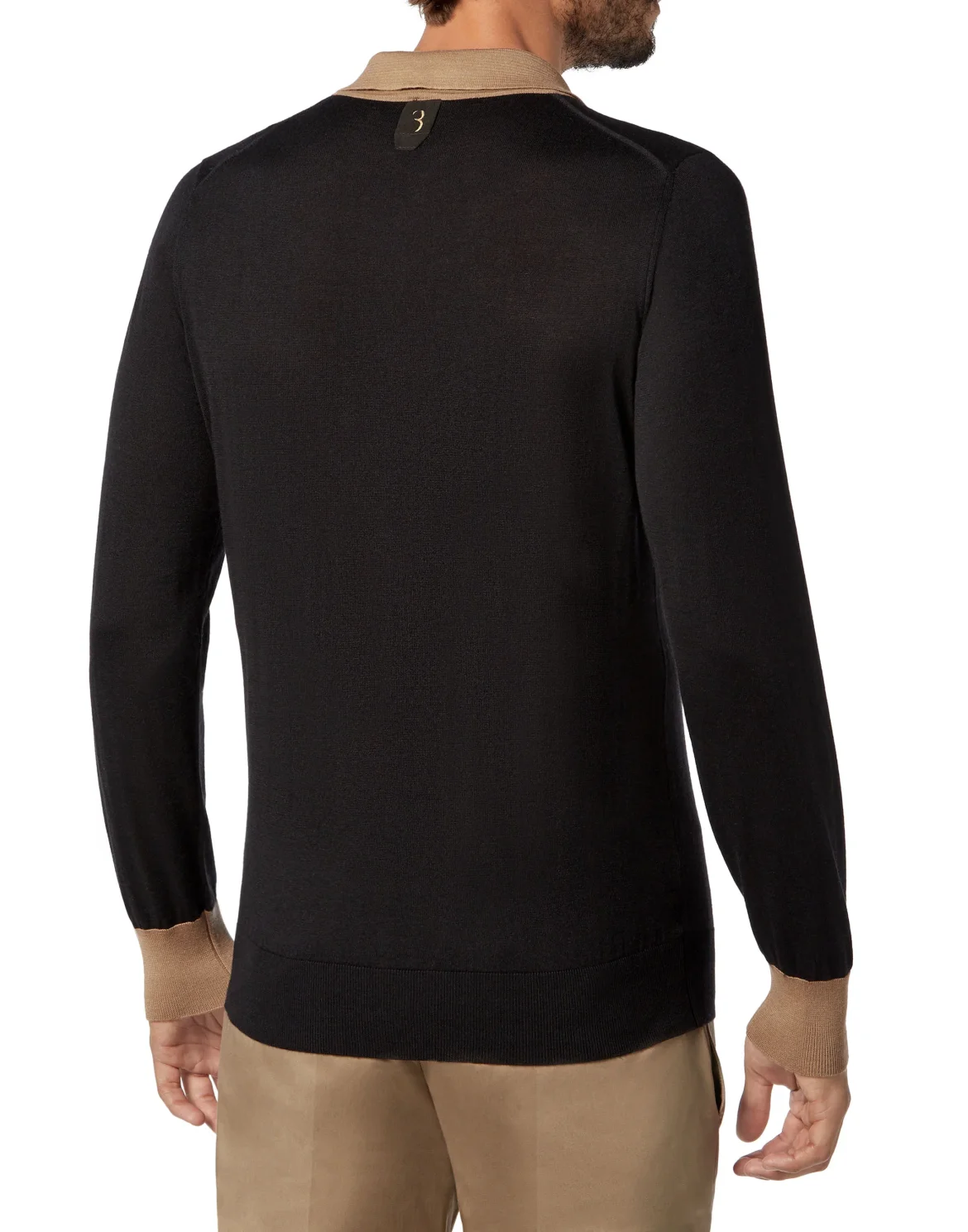 Pullover Polo-Neck LS Crest, цвет: Черный