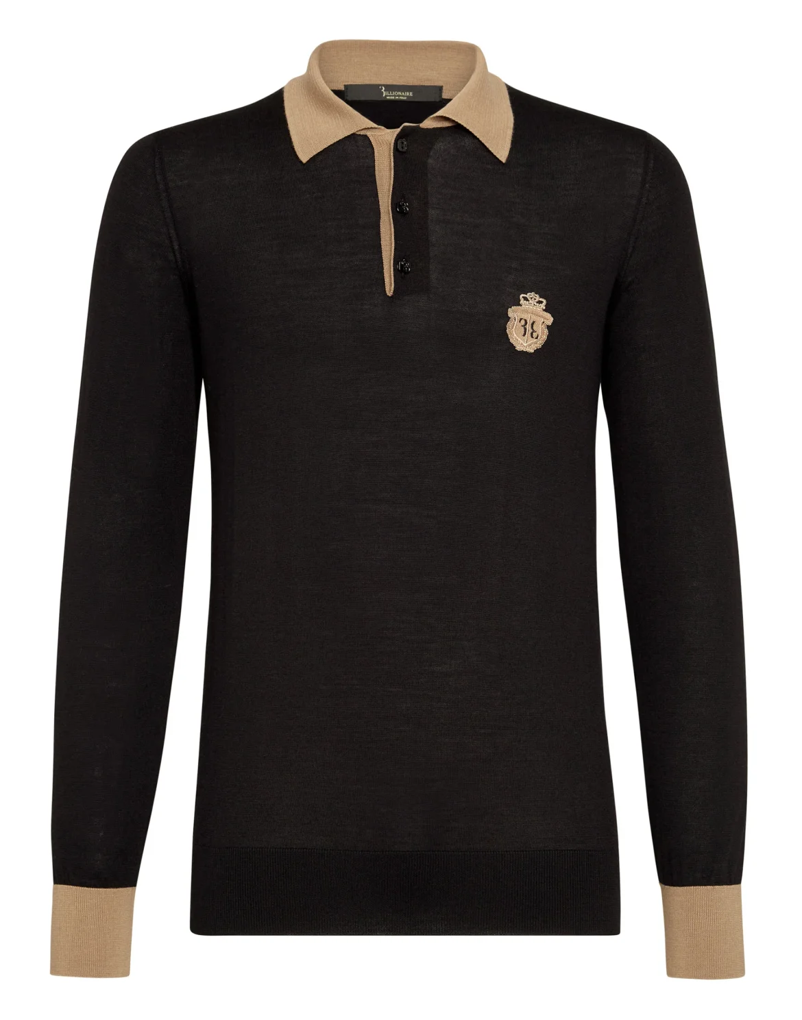 Pullover Polo-Neck LS Crest, цвет: Черный