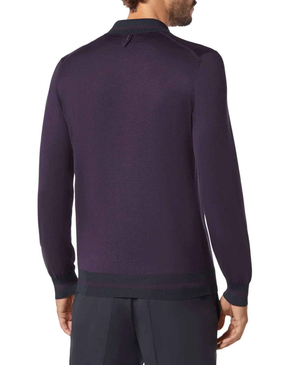 Pullover Polo-Neck LS Double B, цвет: Фиолетовый