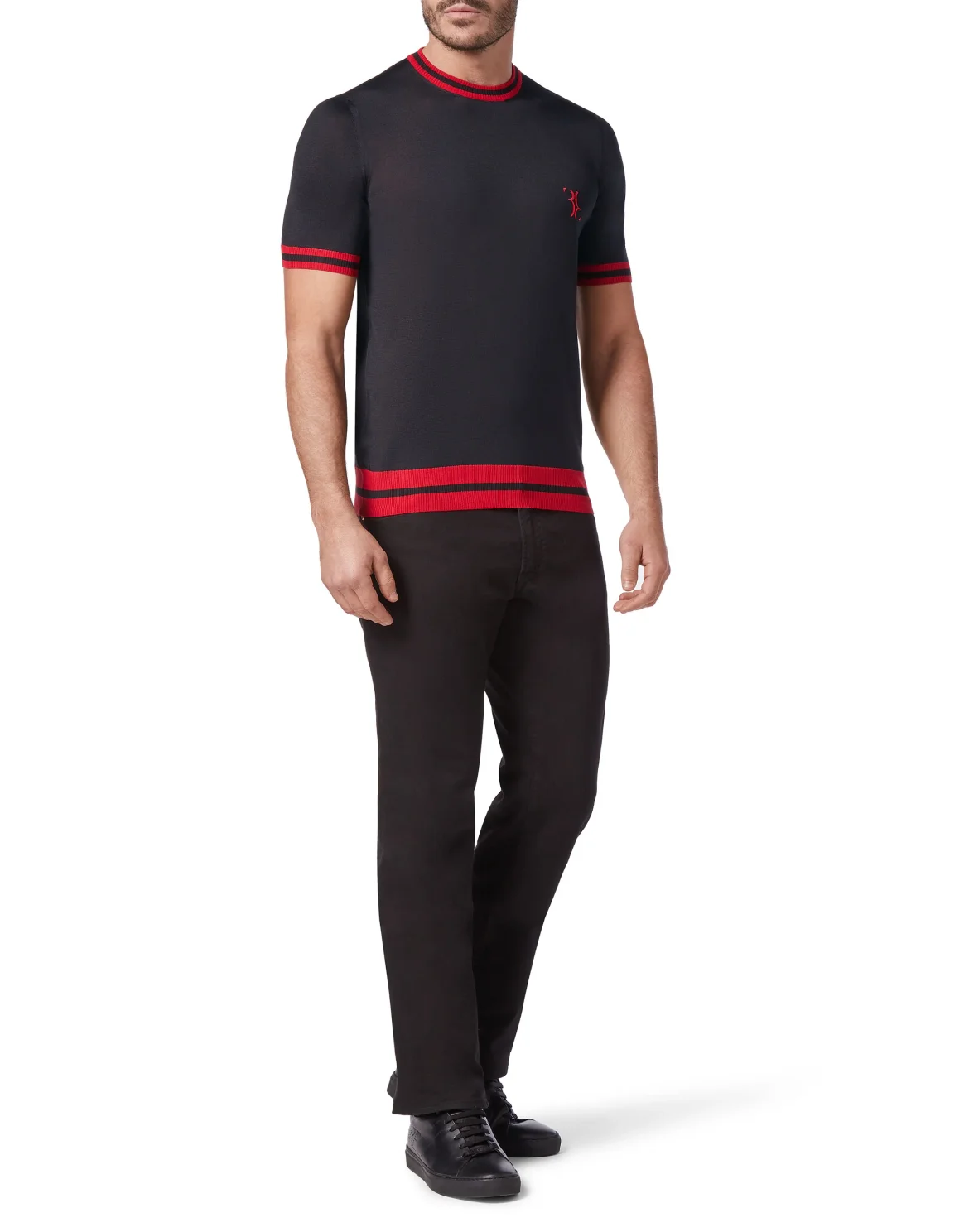 Pullover Round Neck SS Double B, цвет: Черный