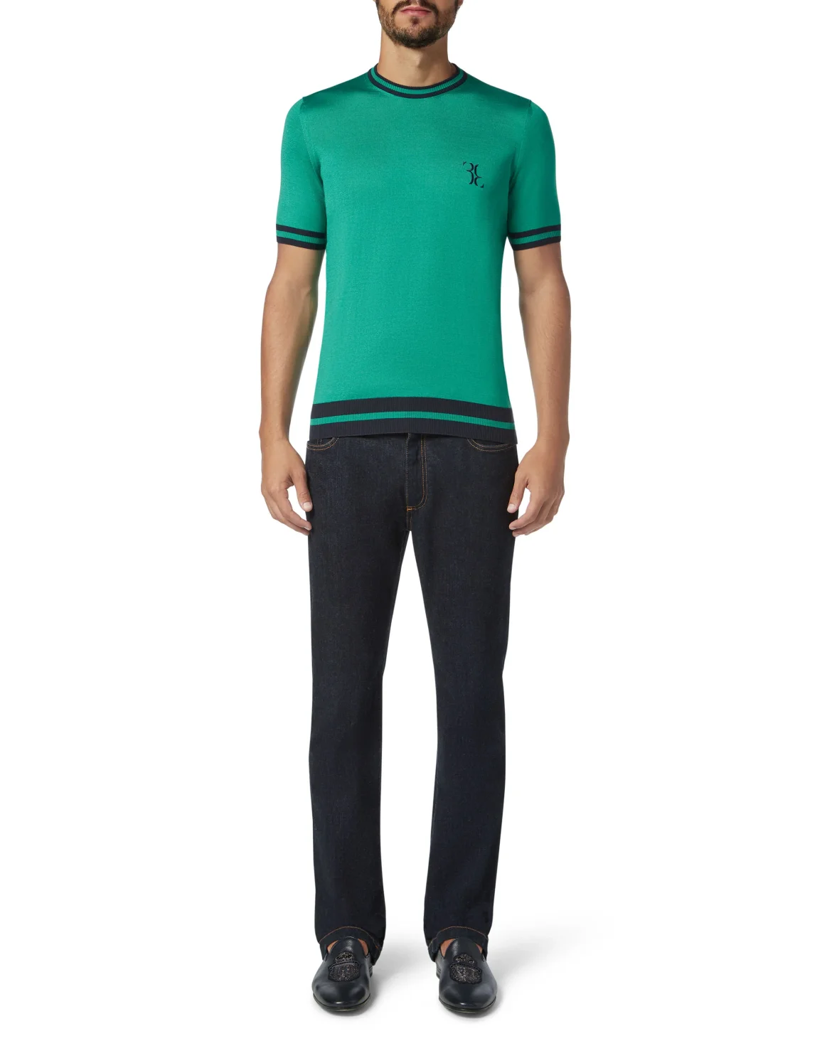Pullover Round Neck SS Double B, цвет: Зеленый