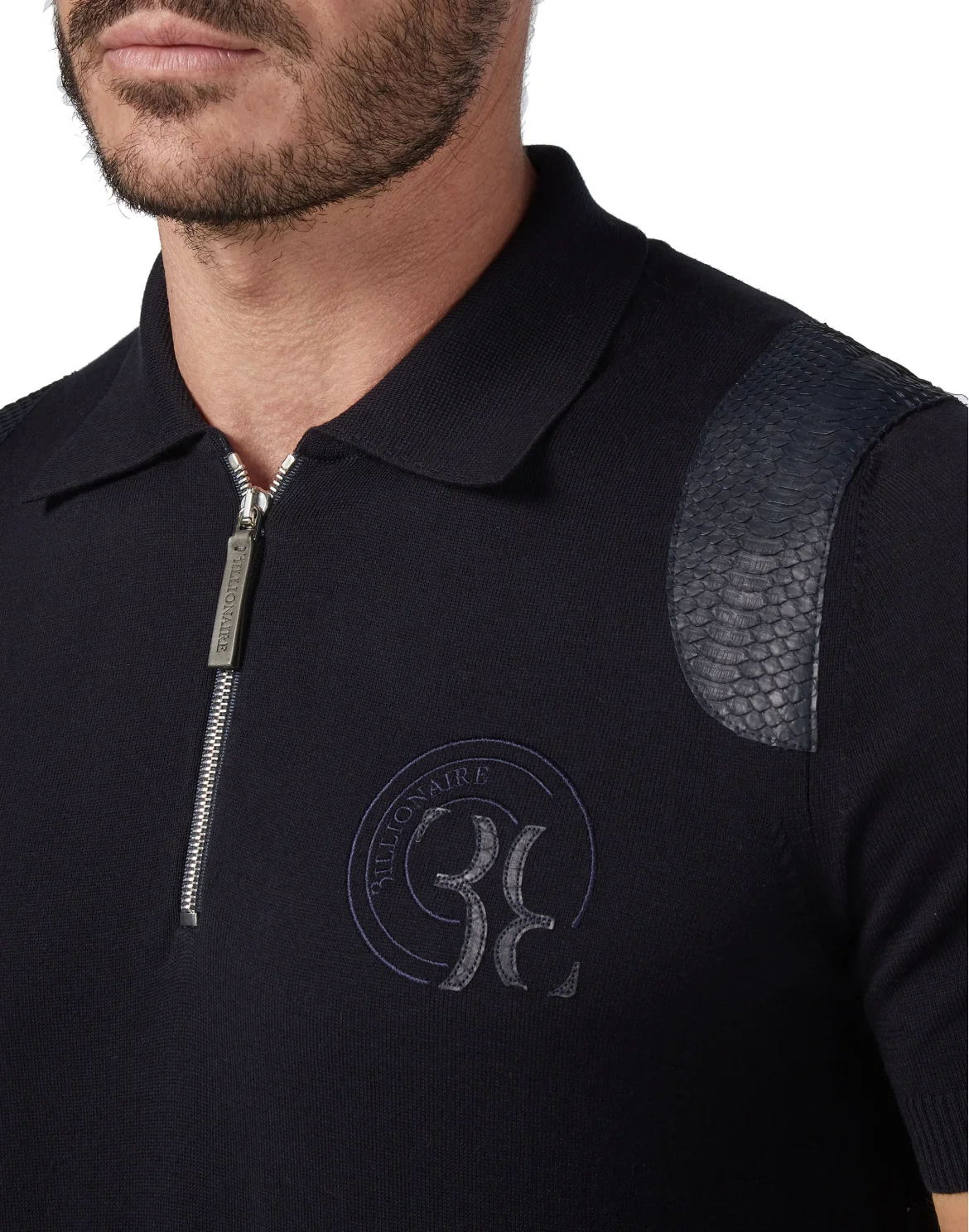 Pullover zip mock SS Luxury, цвет: Синий