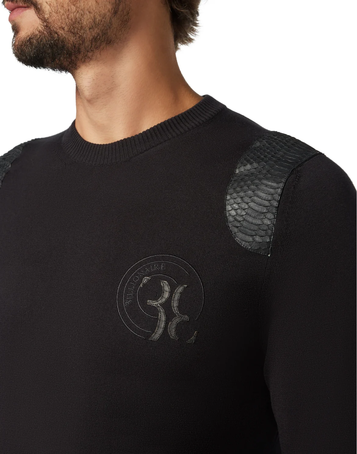 Pullover Round Neck LS Luxury, цвет: Черный