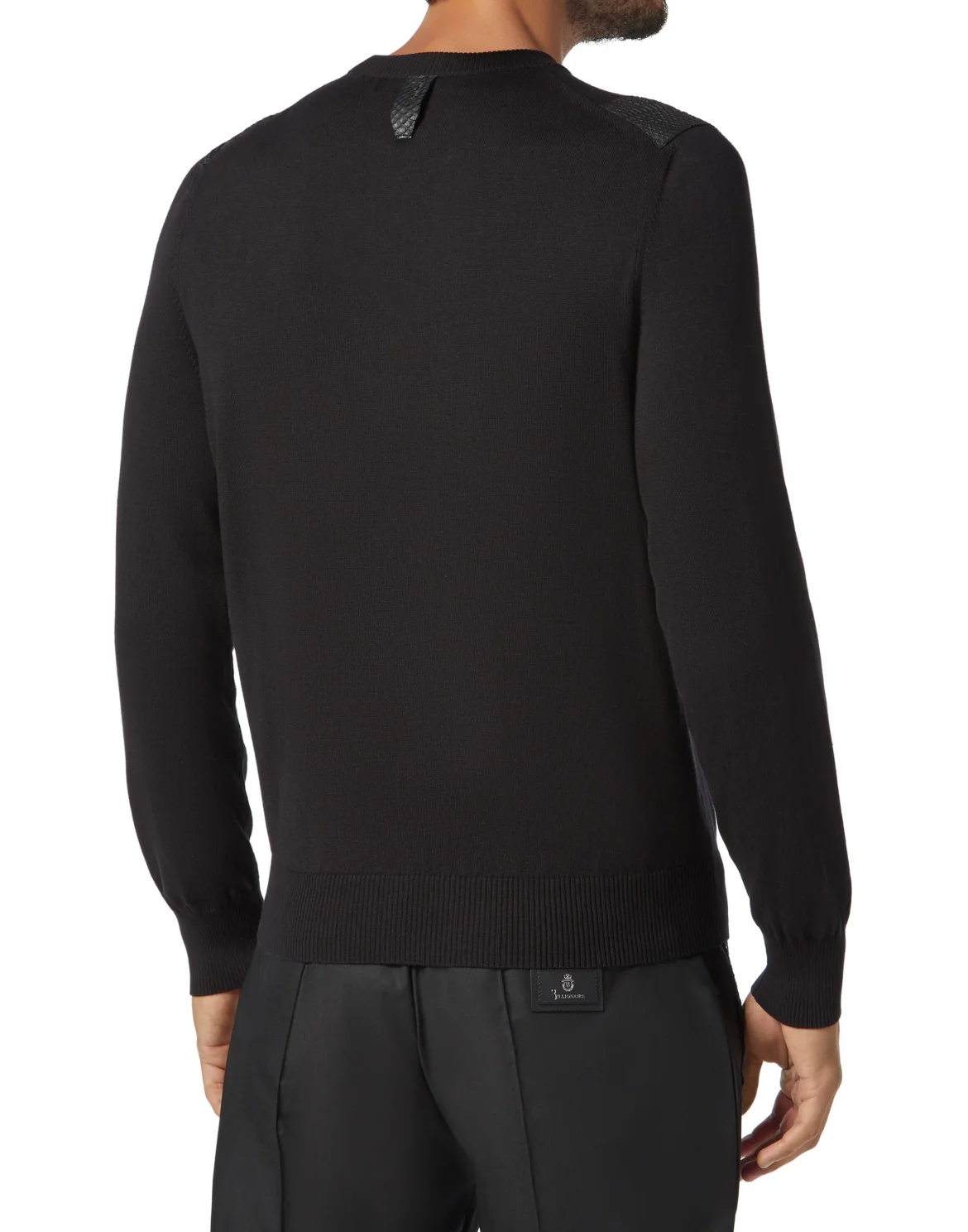 Pullover Round Neck LS Luxury, цвет: Черный