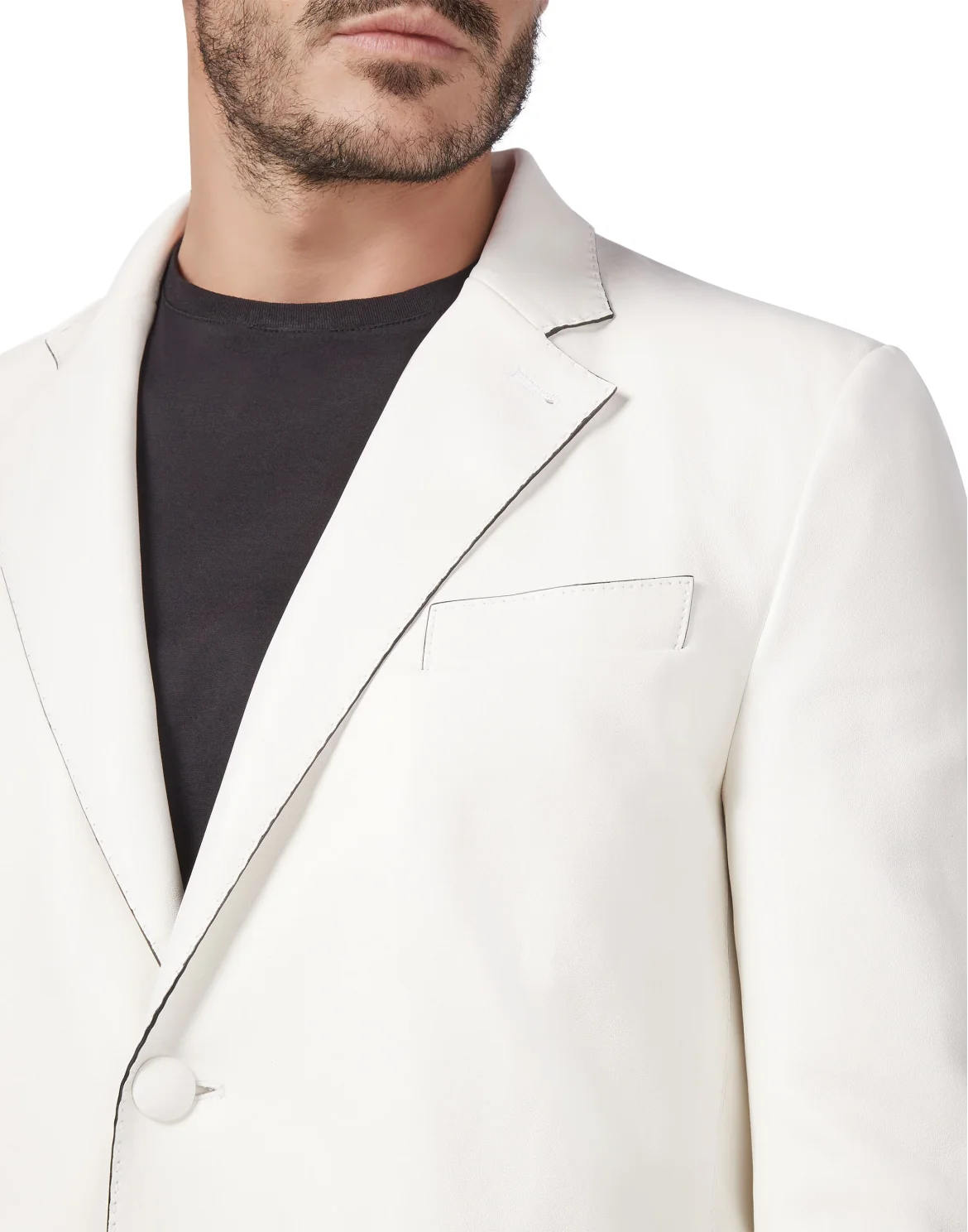 Leather Blazer Elegant, цвет: Белый