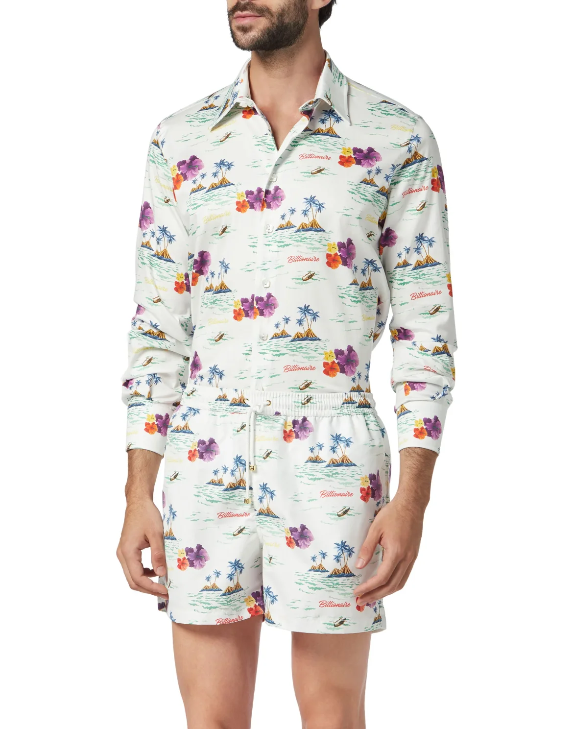 Beachwear Short Trousers Palms, цвет: Белый