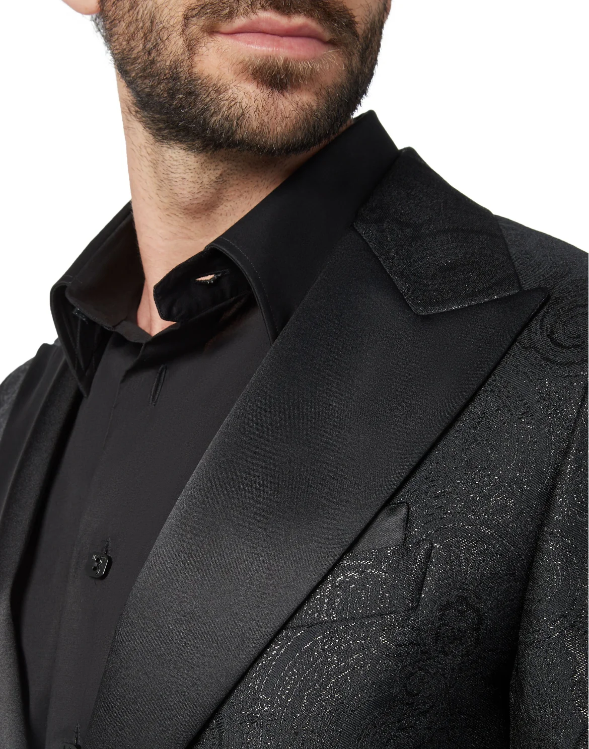 Blazer Super Slim Fit Paisley, цвет: Черный