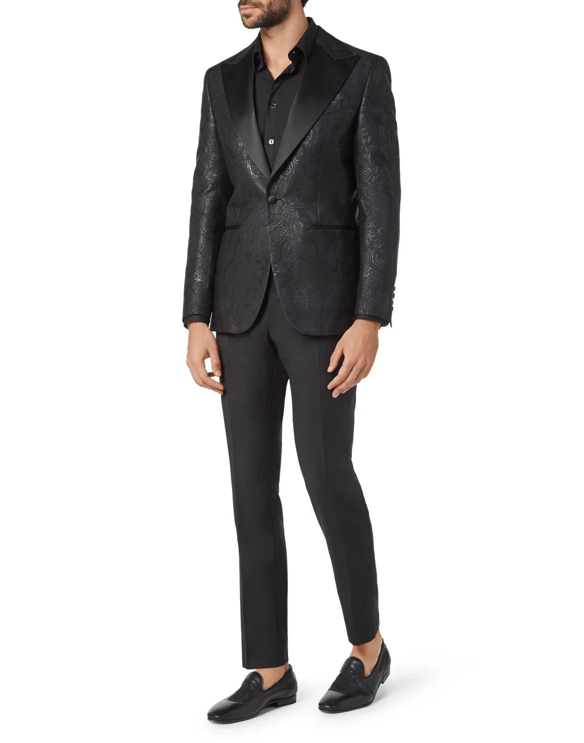 Blazer Super Slim Fit Paisley, цвет: Черный