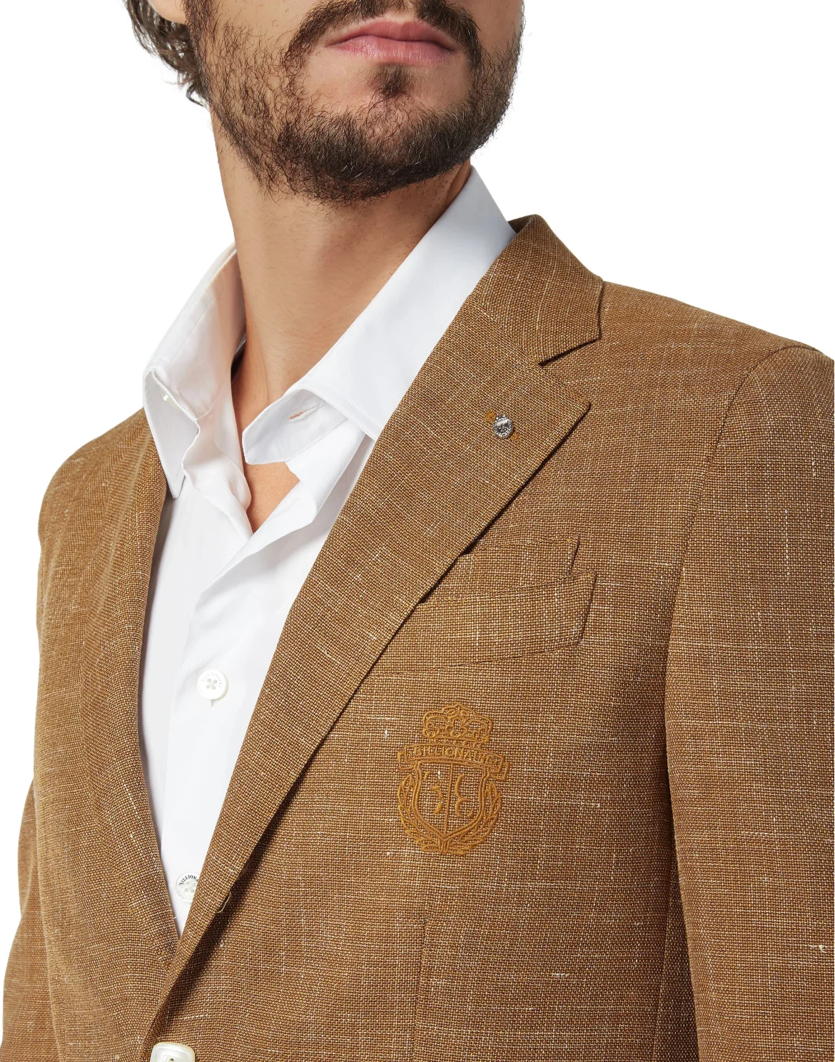 Blazer Super Slim Fit Crest, цвет: Бежевый