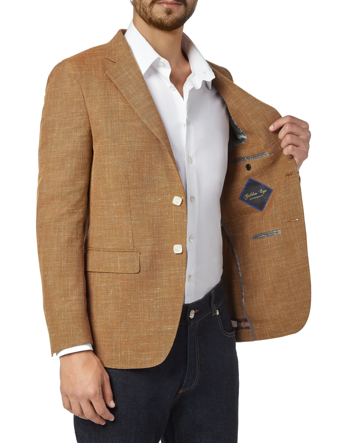 Blazer Super Slim Fit Crest, цвет: Бежевый