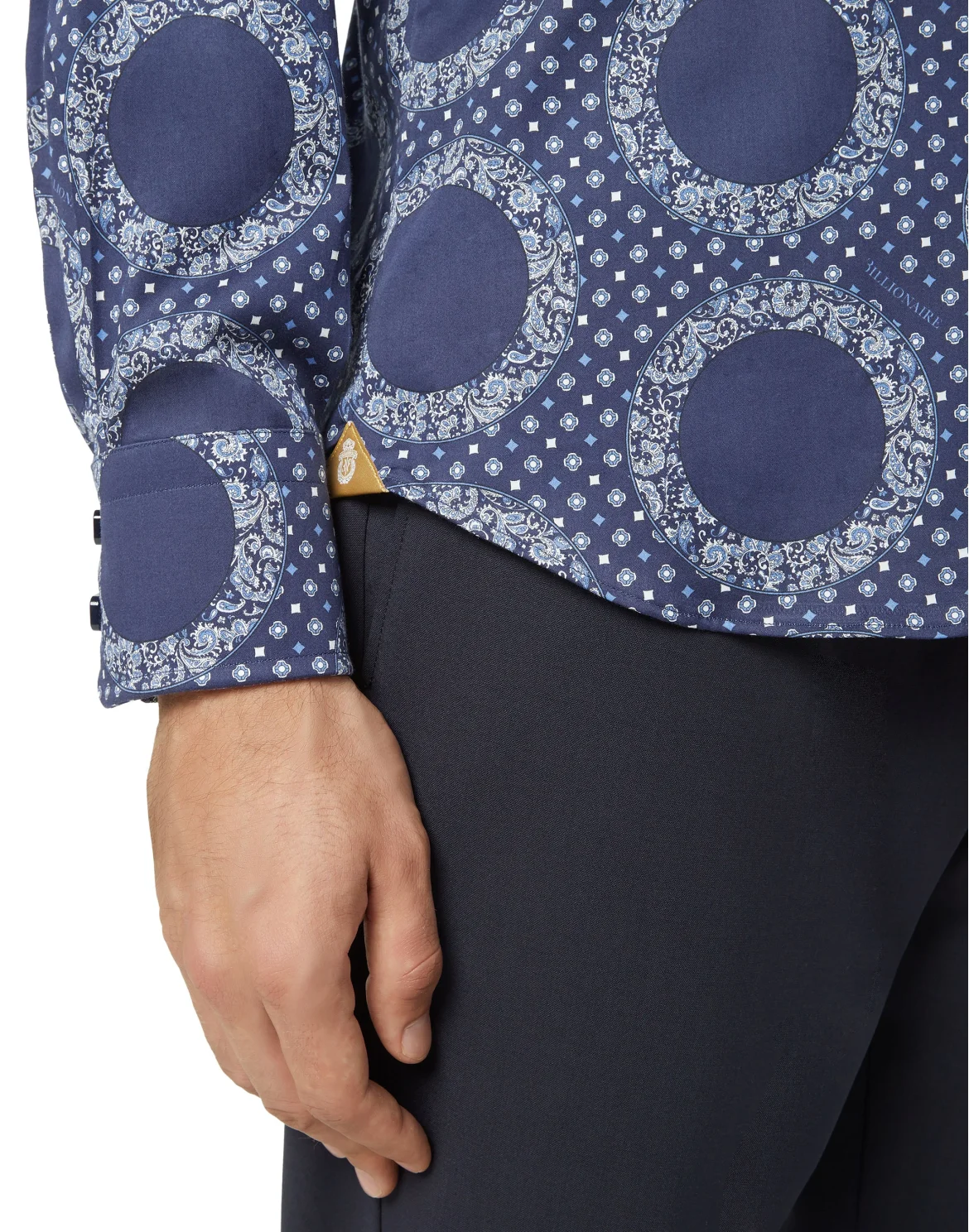 Shirt Silver Cut LS/Milano Paisley, цвет: Синий