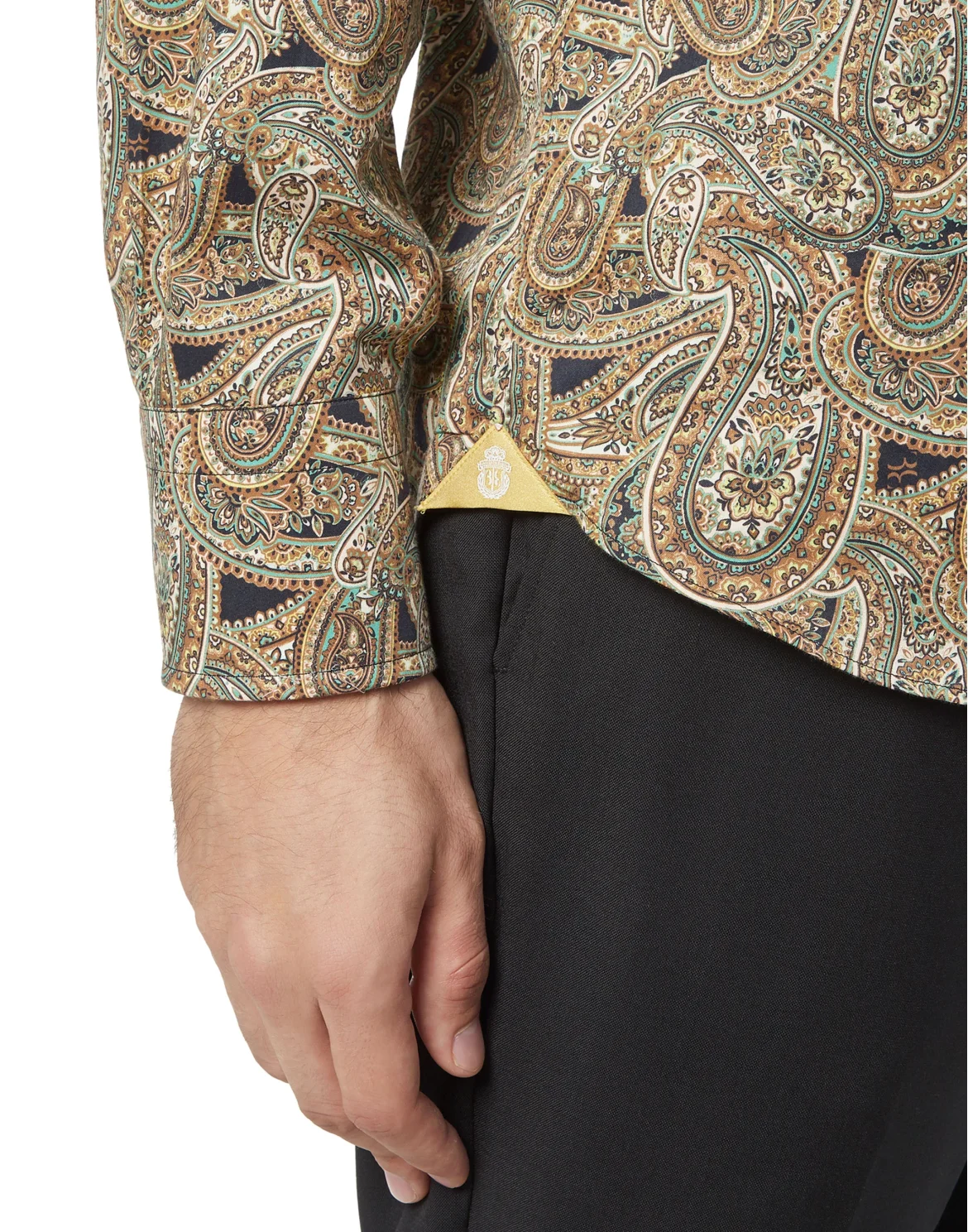 Shirt Silver Cut LS/Milano Paisley, цвет: Черный