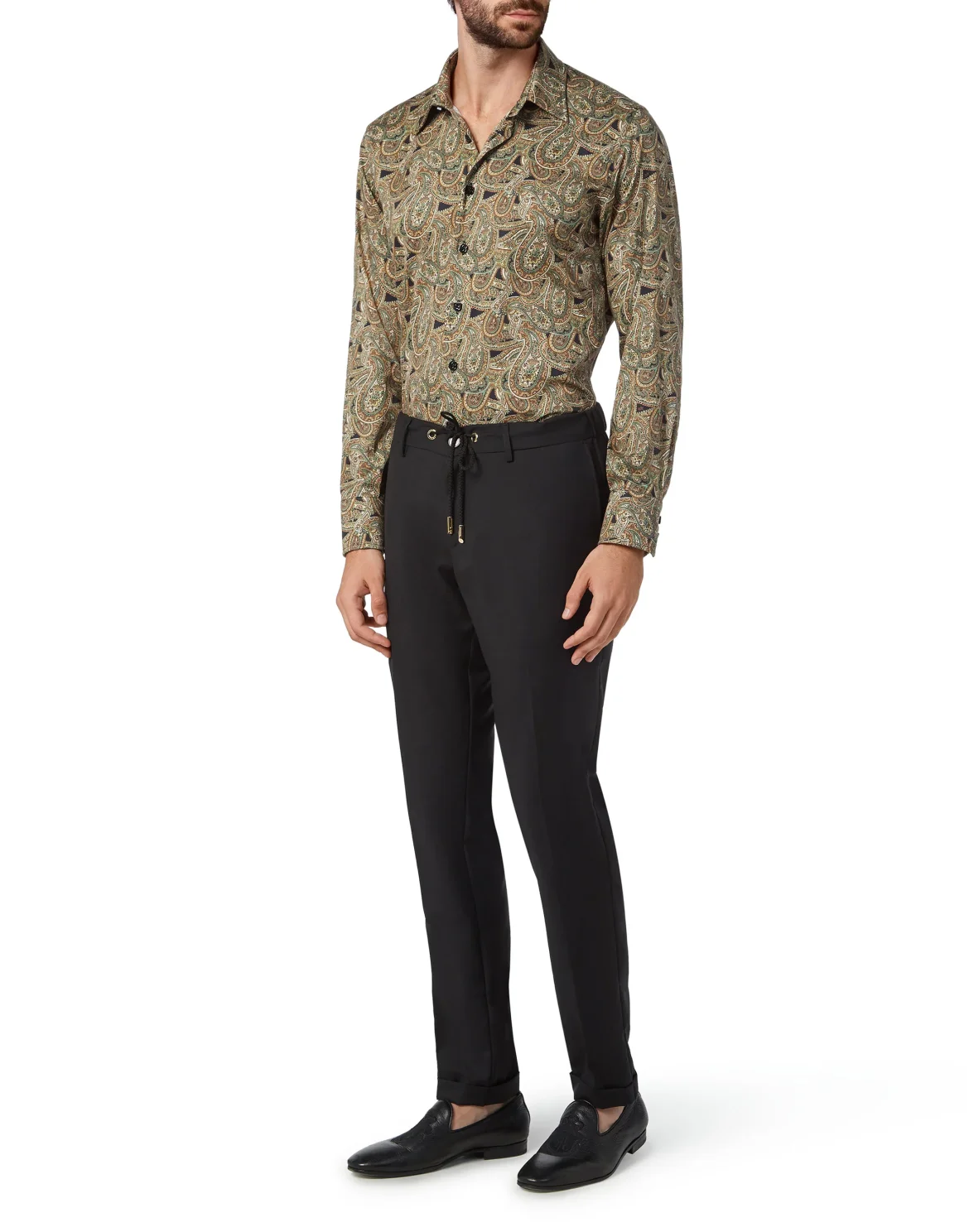 Shirt Silver Cut LS/Milano Paisley, цвет: Черный