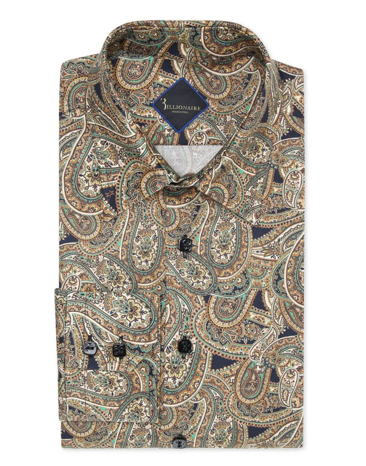 Shirt Silver Cut LS/Milano Paisley, цвет: Черный
