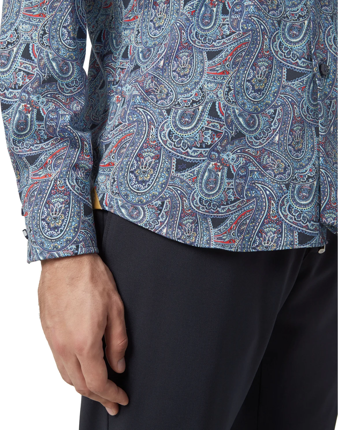 Shirt Silver Cut LS/Milano Paisley, цвет: Черный