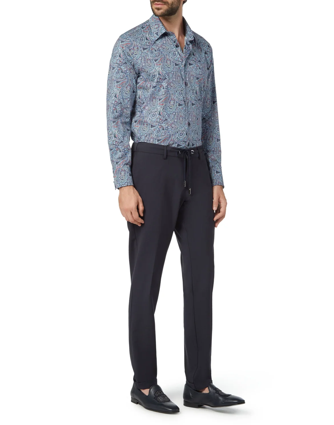 Shirt Silver Cut LS/Milano Paisley, цвет: Черный