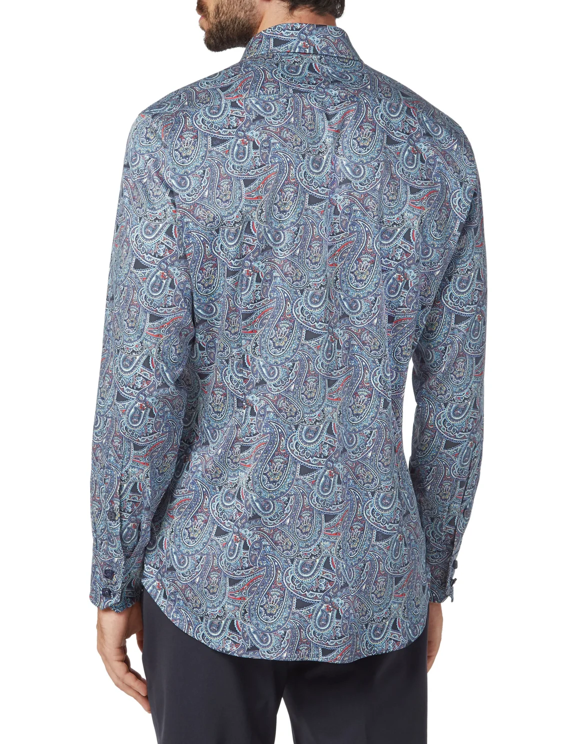 Shirt Silver Cut LS/Milano Paisley, цвет: Черный