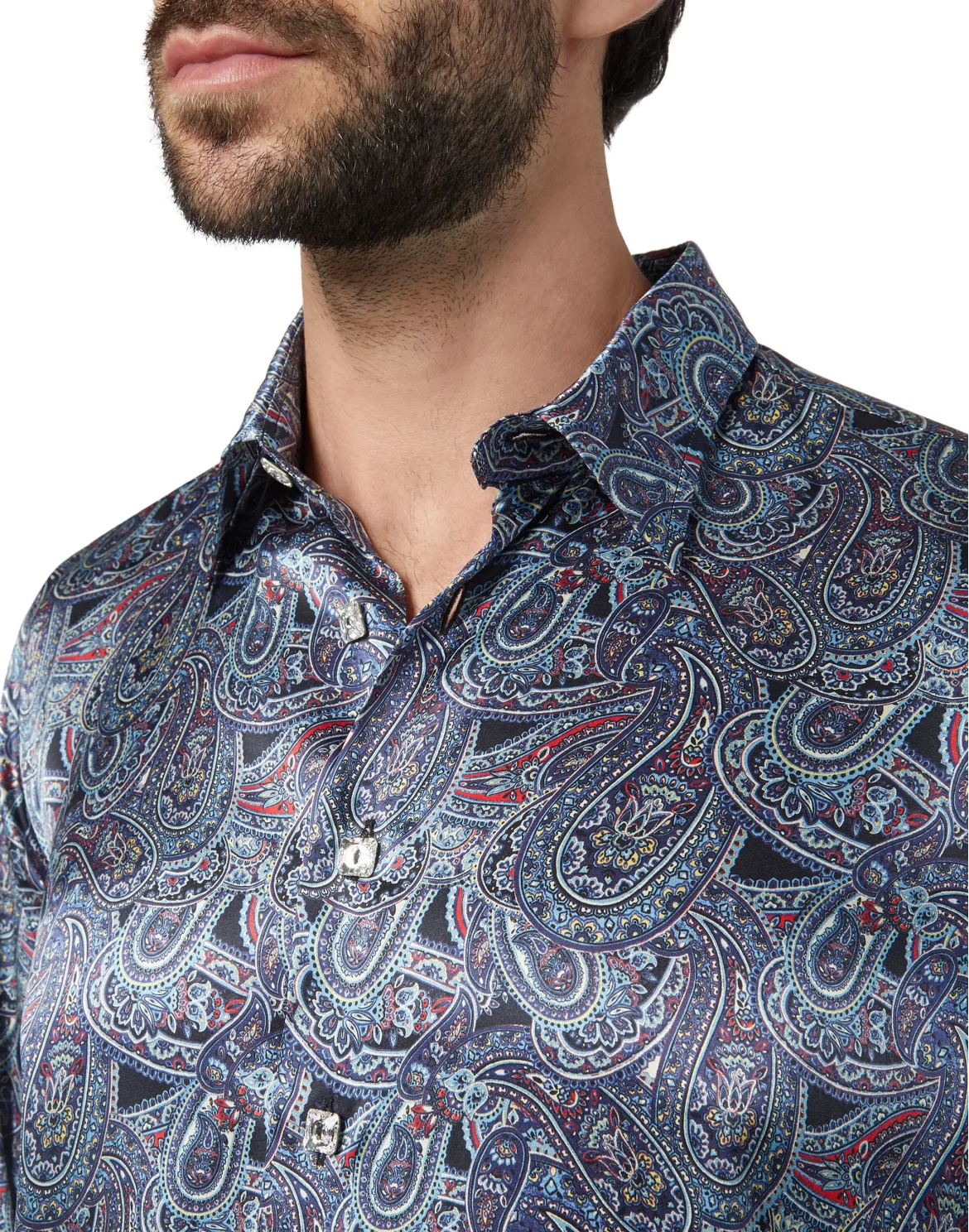 Shirt Gold Cut LS/Milano Paisley, цвет: Черный