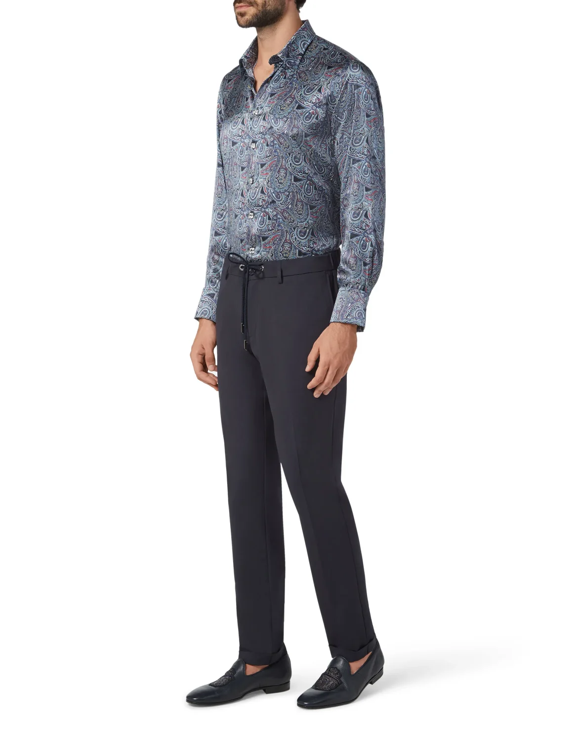 Shirt Gold Cut LS/Milano Paisley, цвет: Черный