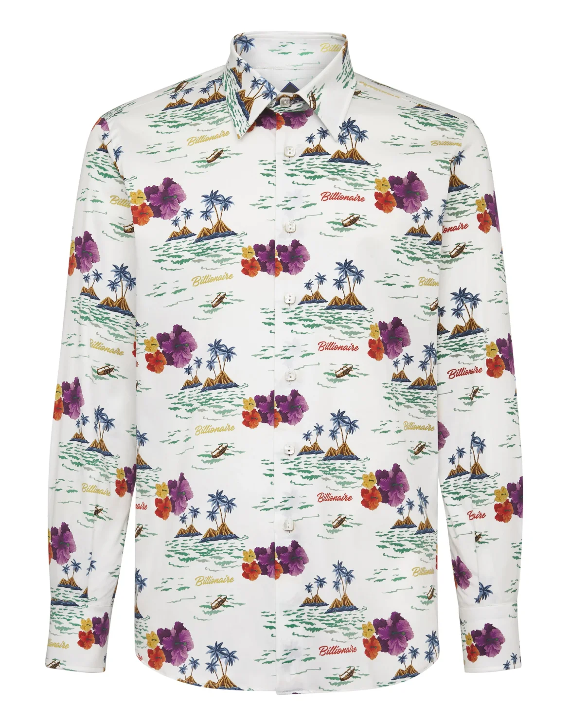 Shirt Silver Cut LS/Milano Palms, цвет: Белый