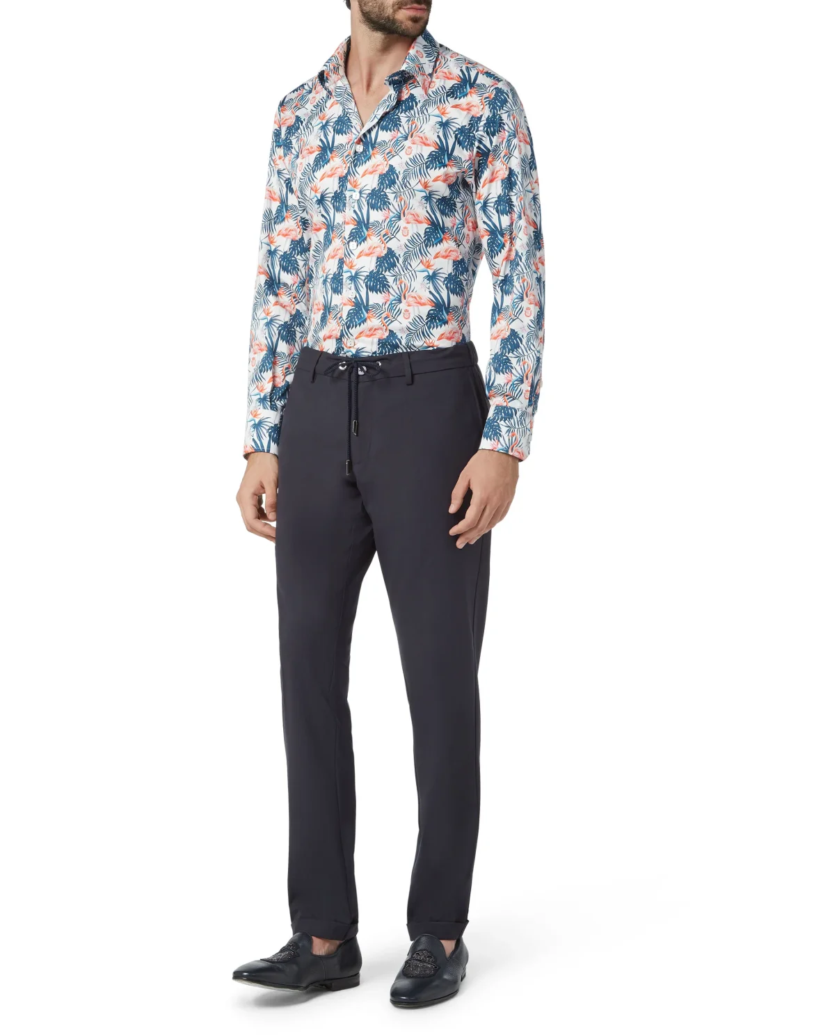 Shirt Gold Cut LS/Milano Palms, цвет: Белый