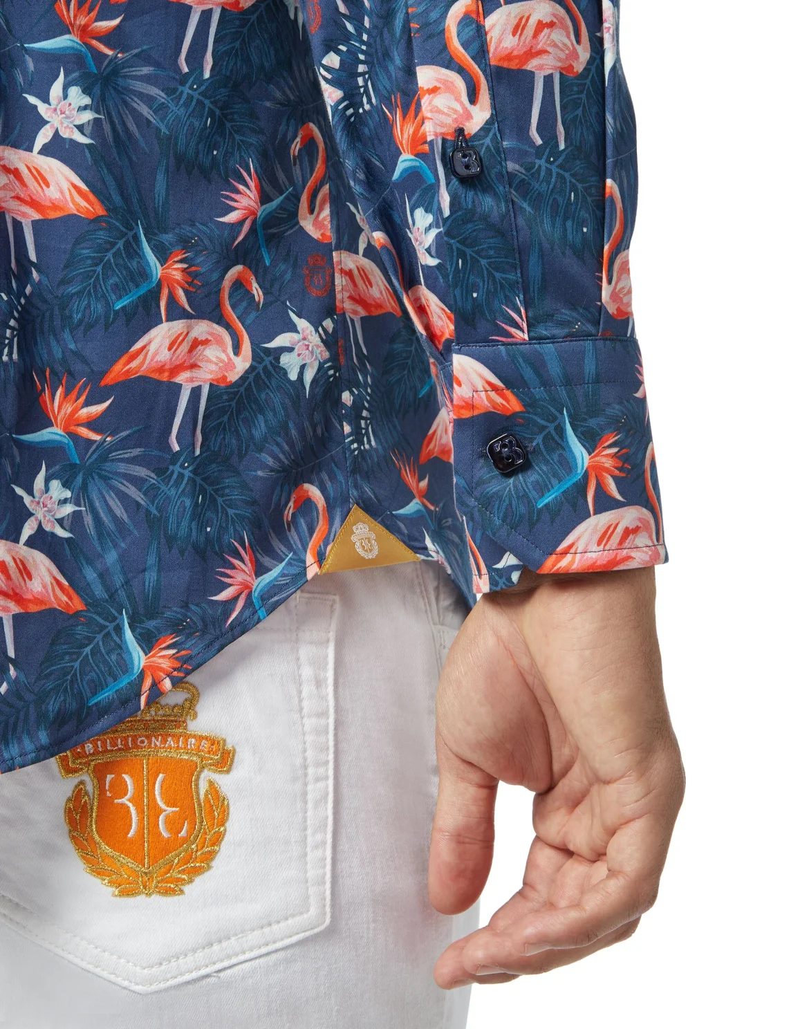 Shirt Gold Cut LS/Milano Palms, цвет: Синий