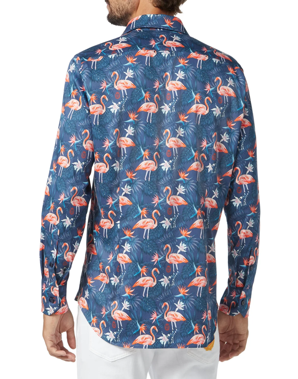 Shirt Gold Cut LS/Milano Palms, цвет: Синий