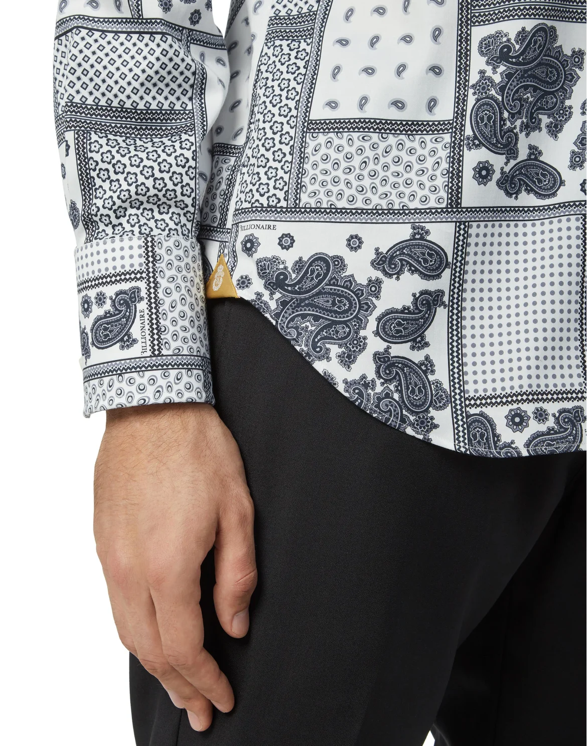 Shirt Silver Cut LS/Milano Paisley, цвет: Белый