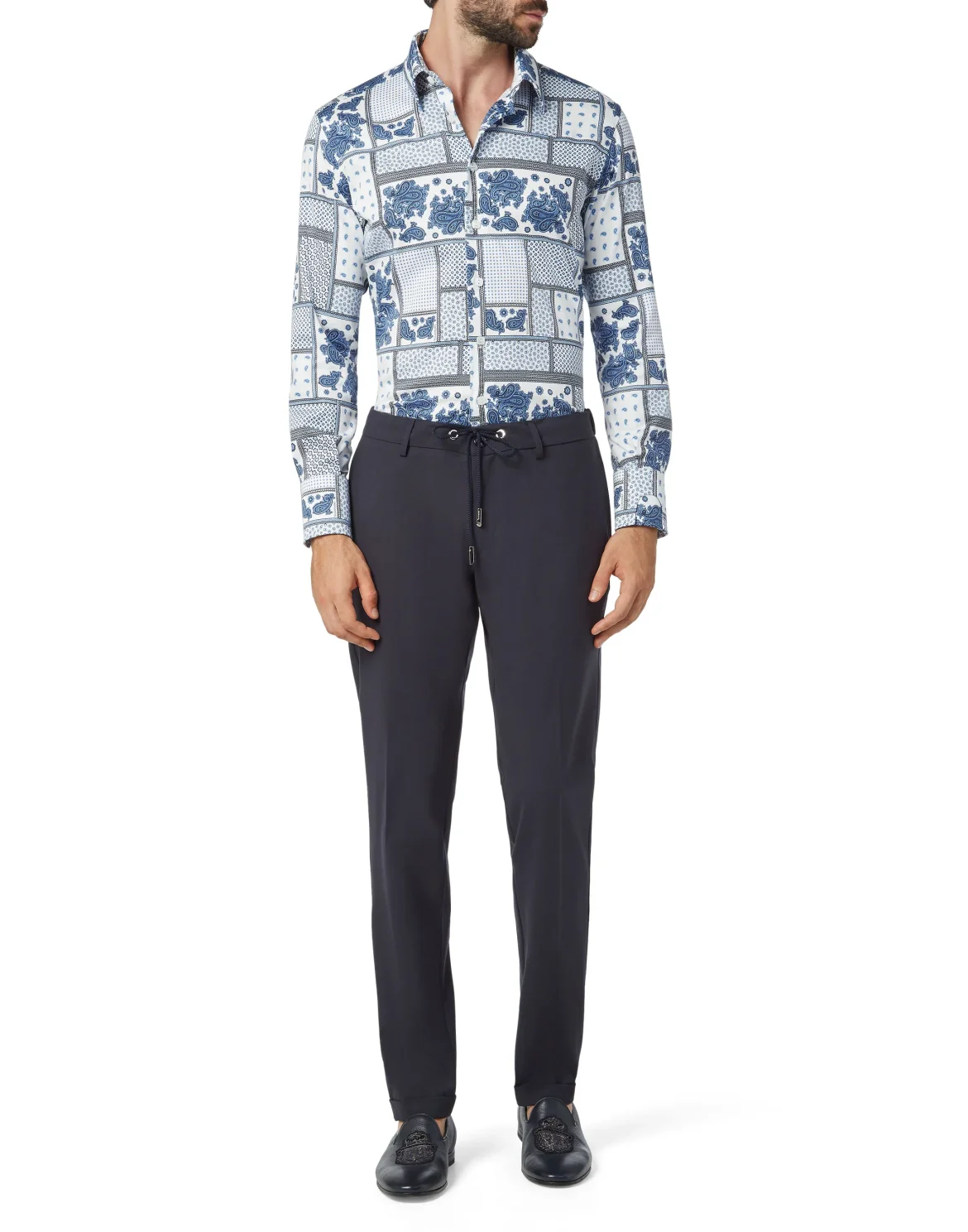 Shirt Silver Cut LS/Milano Paisley, цвет: Белый