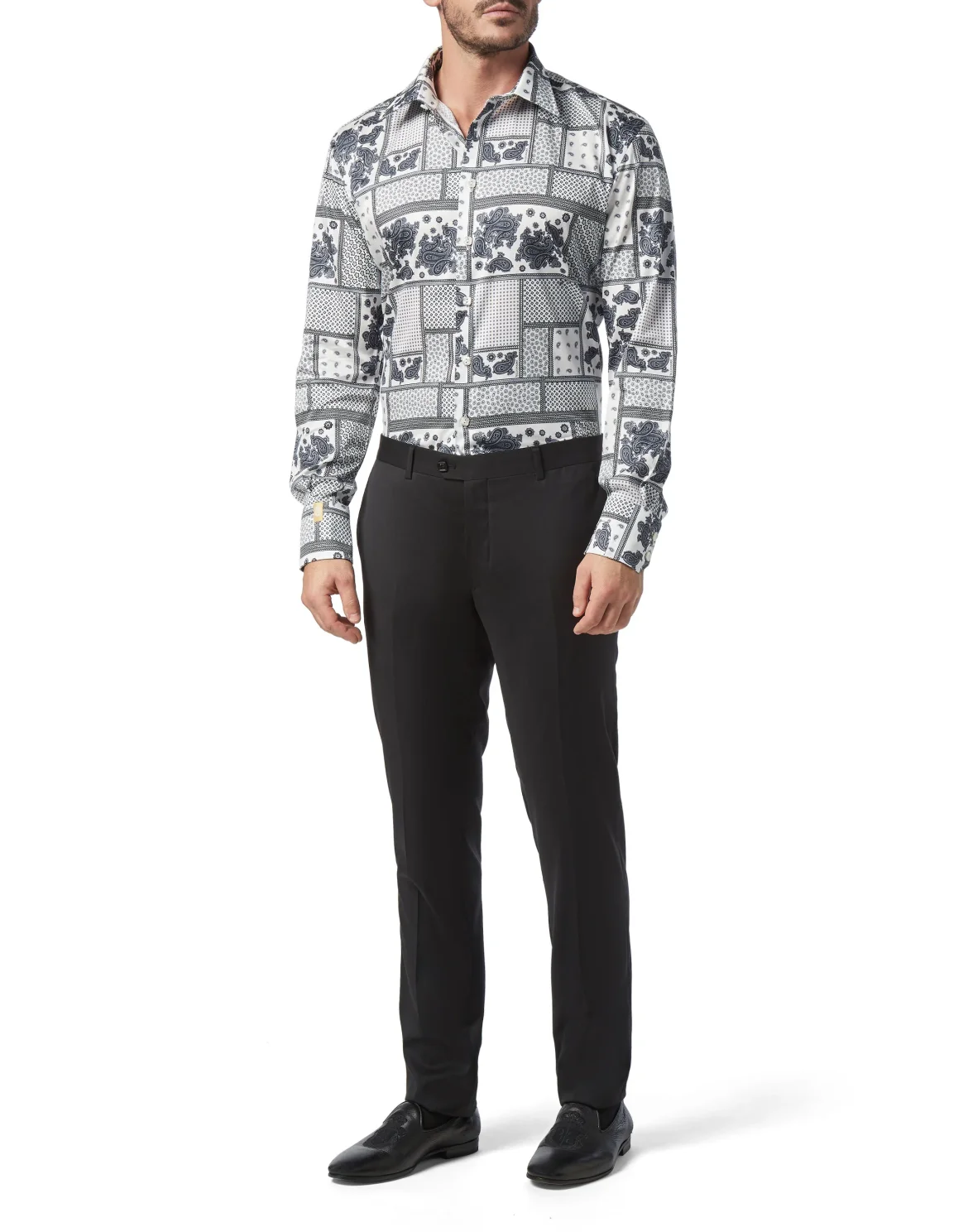 Shirt Gold Cut LS/Milano Paisley, цвет: Белый