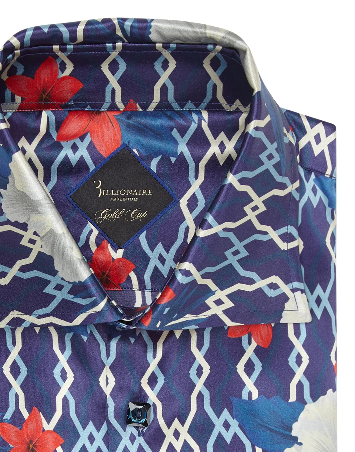 Shirt Gold Cut LS/Flavio Flowers, цвет: Синий
