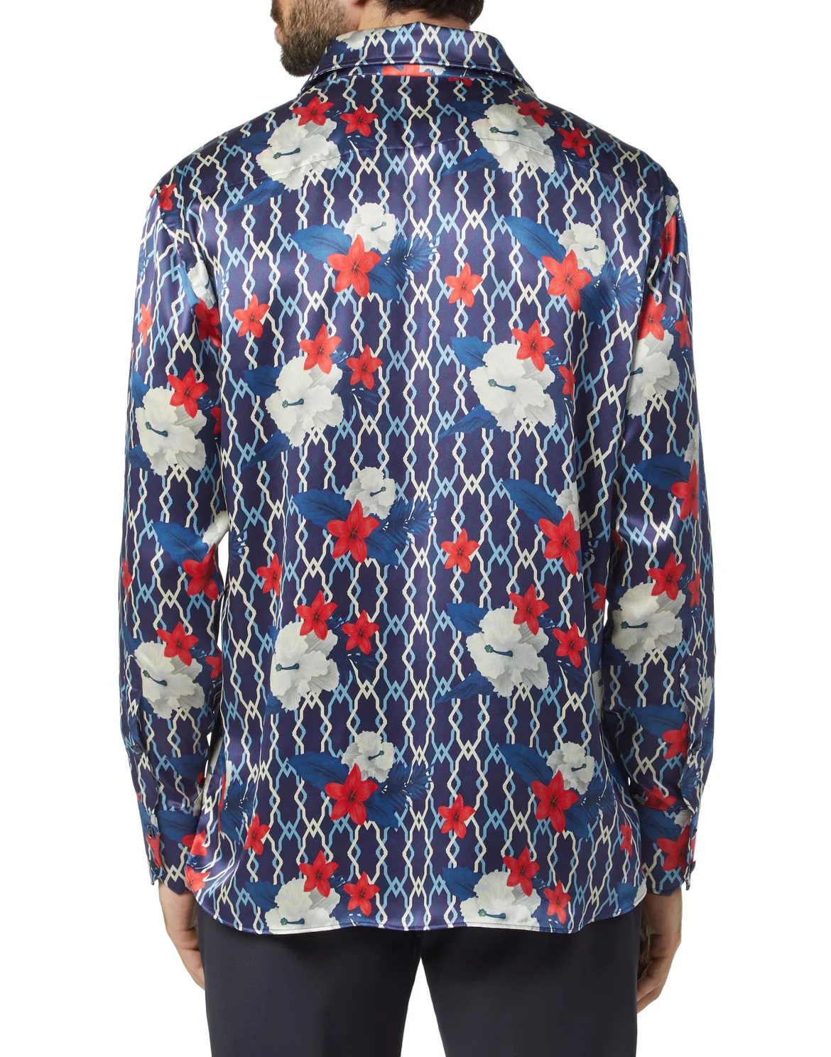 Shirt Gold Cut LS/Flavio Flowers, цвет: Синий
