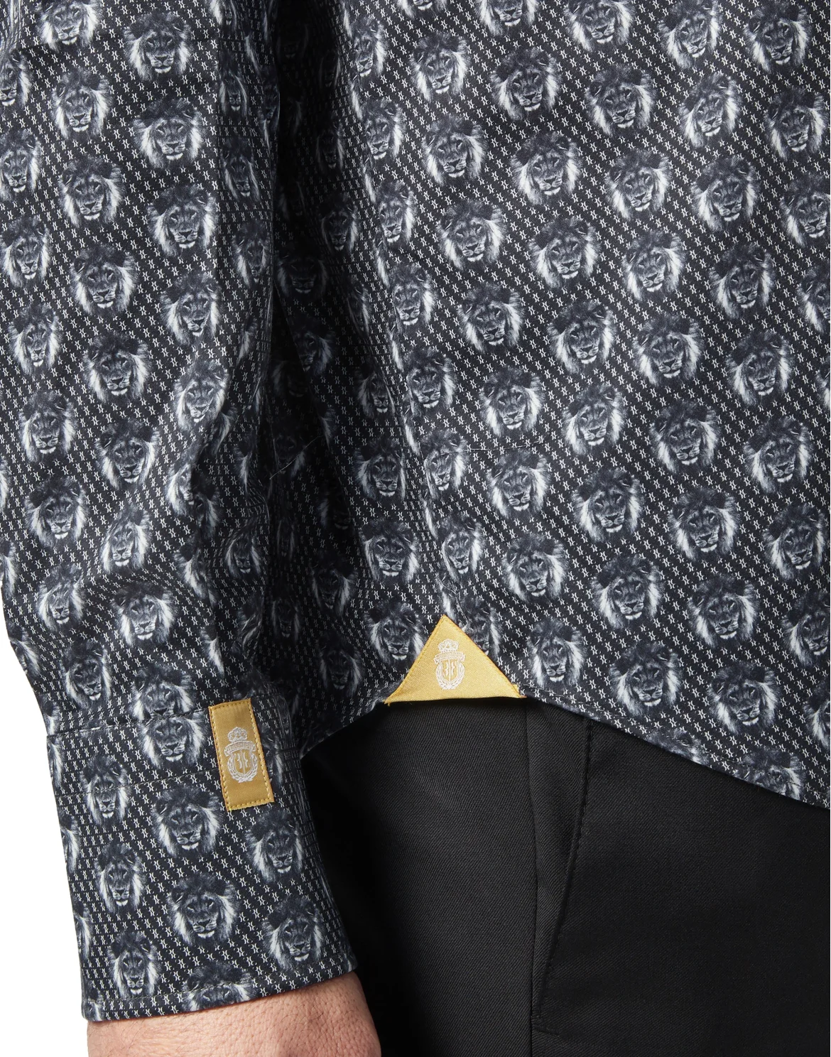 Shirt Gold Cut LS/Milano Lion, цвет: Черный
