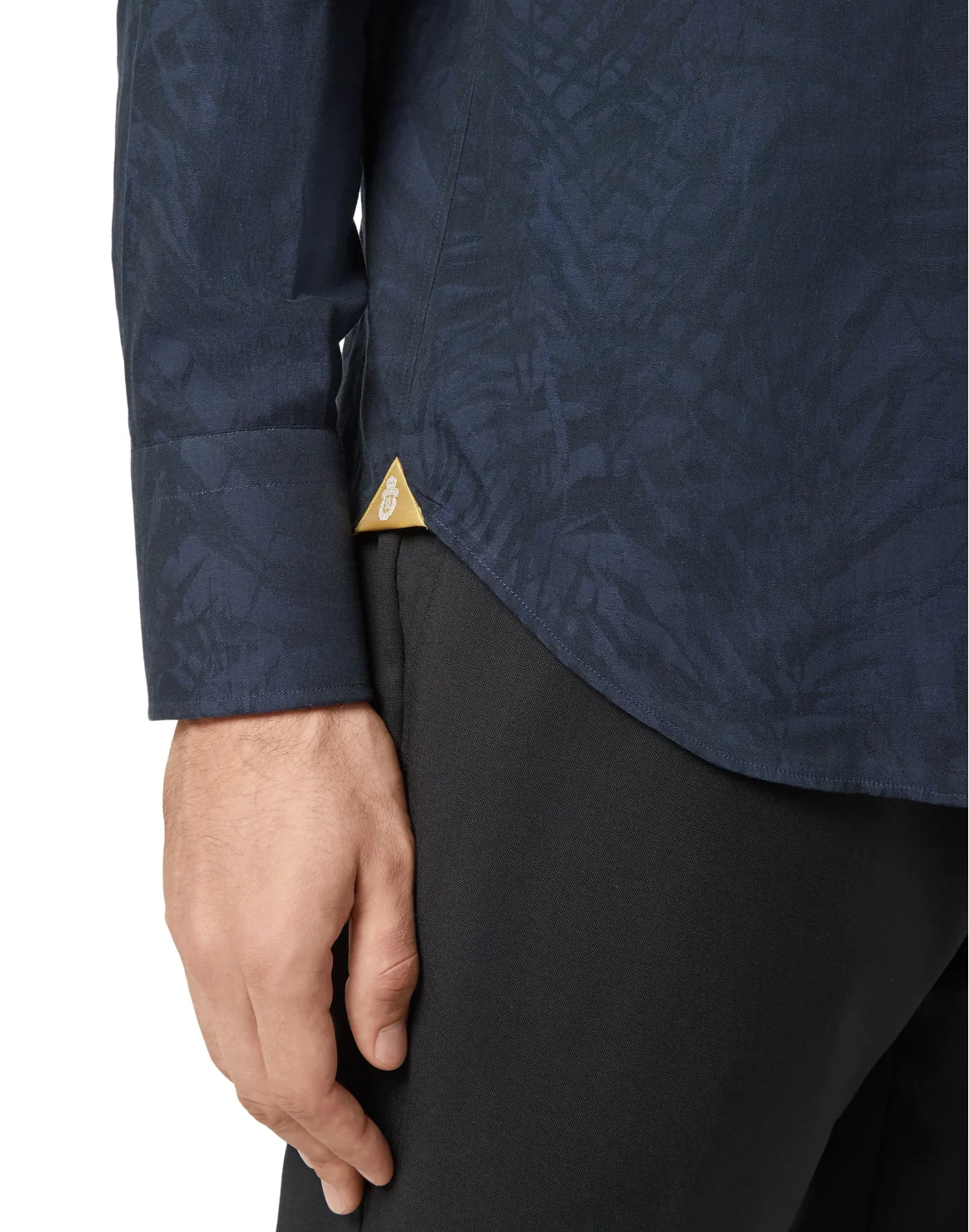Shirt Silver Cut LS Palms, цвет: Синий