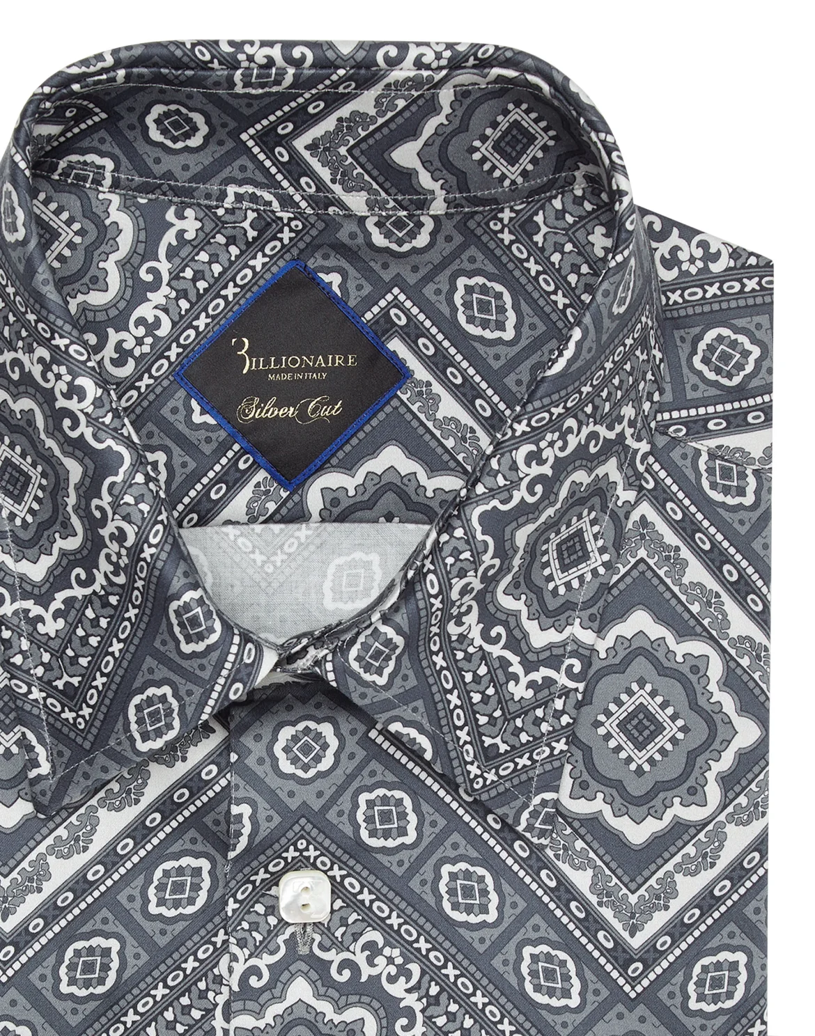 Shirt Silver Cut LS/Milano Paisley, цвет: Черный