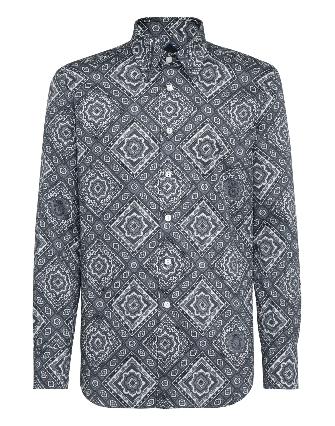 Shirt Silver Cut LS/Milano Paisley, цвет: Черный