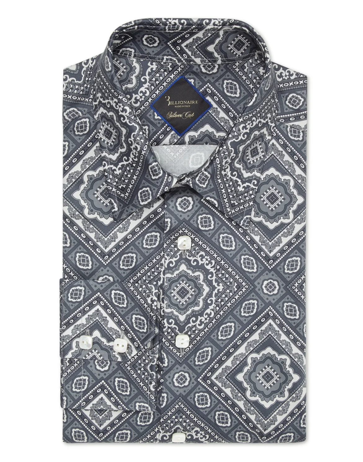 Shirt Silver Cut LS/Milano Paisley, цвет: Черный