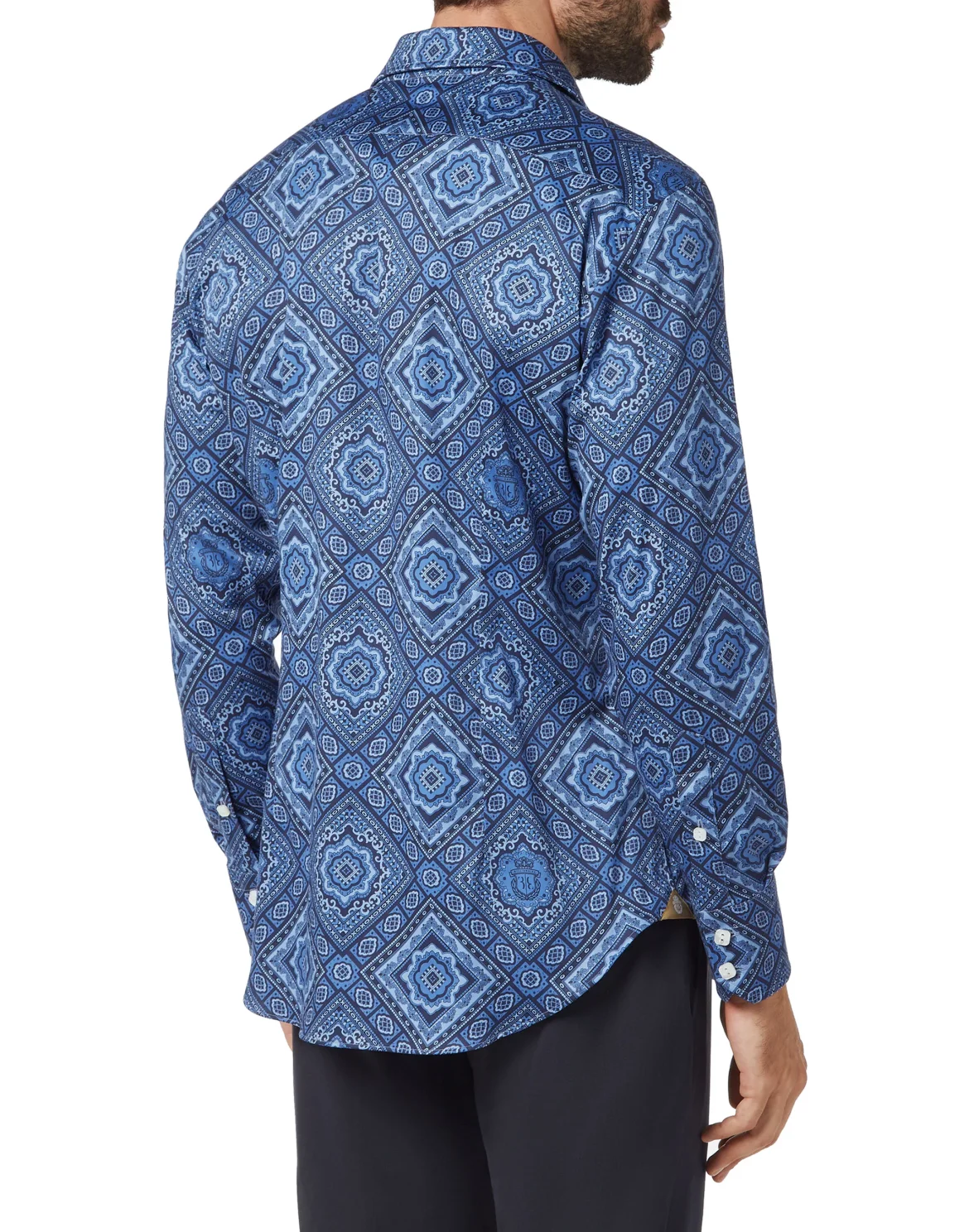 Shirt Silver Cut LS/Milano Paisley, цвет: Синий