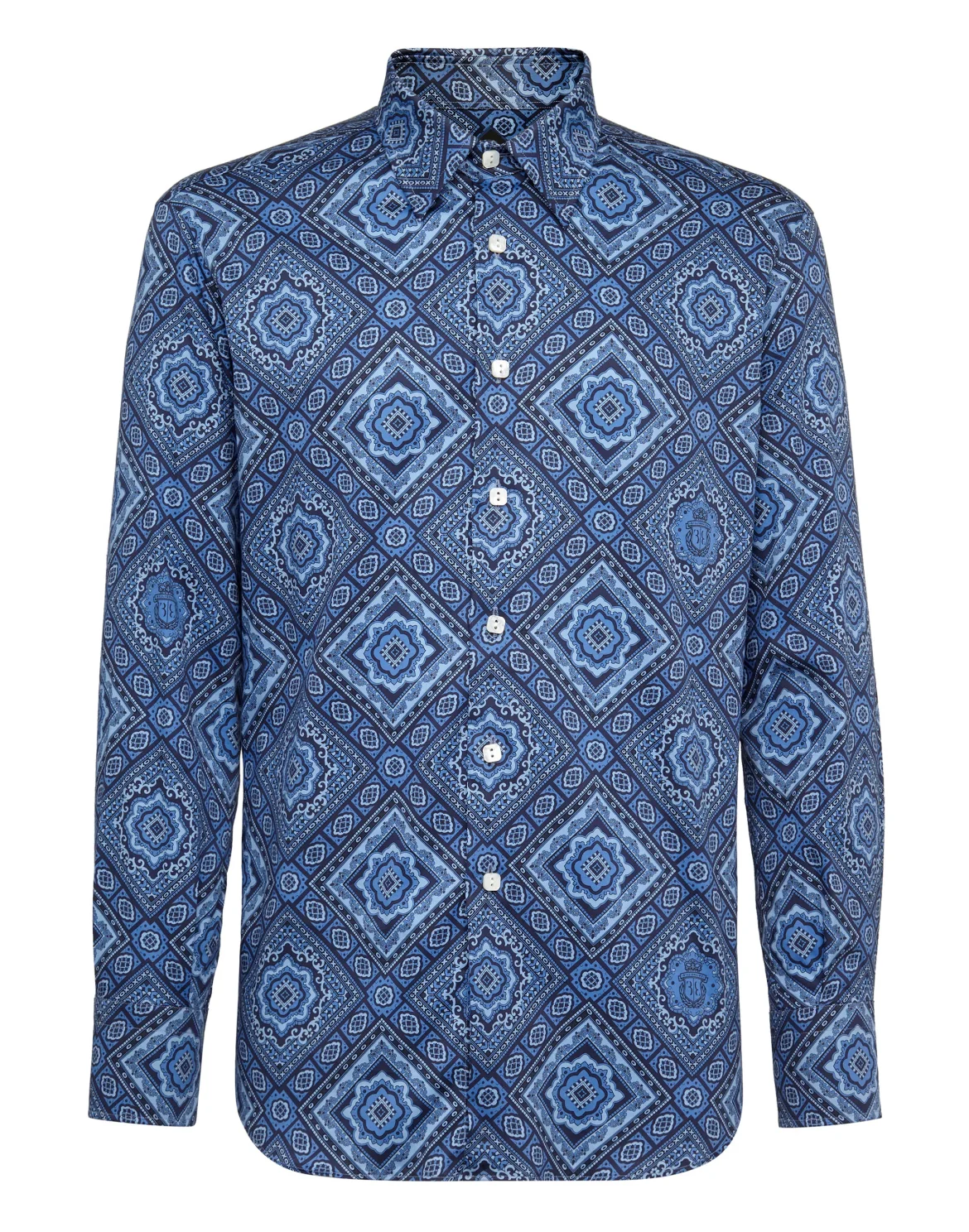 Shirt Silver Cut LS/Milano Paisley, цвет: Синий