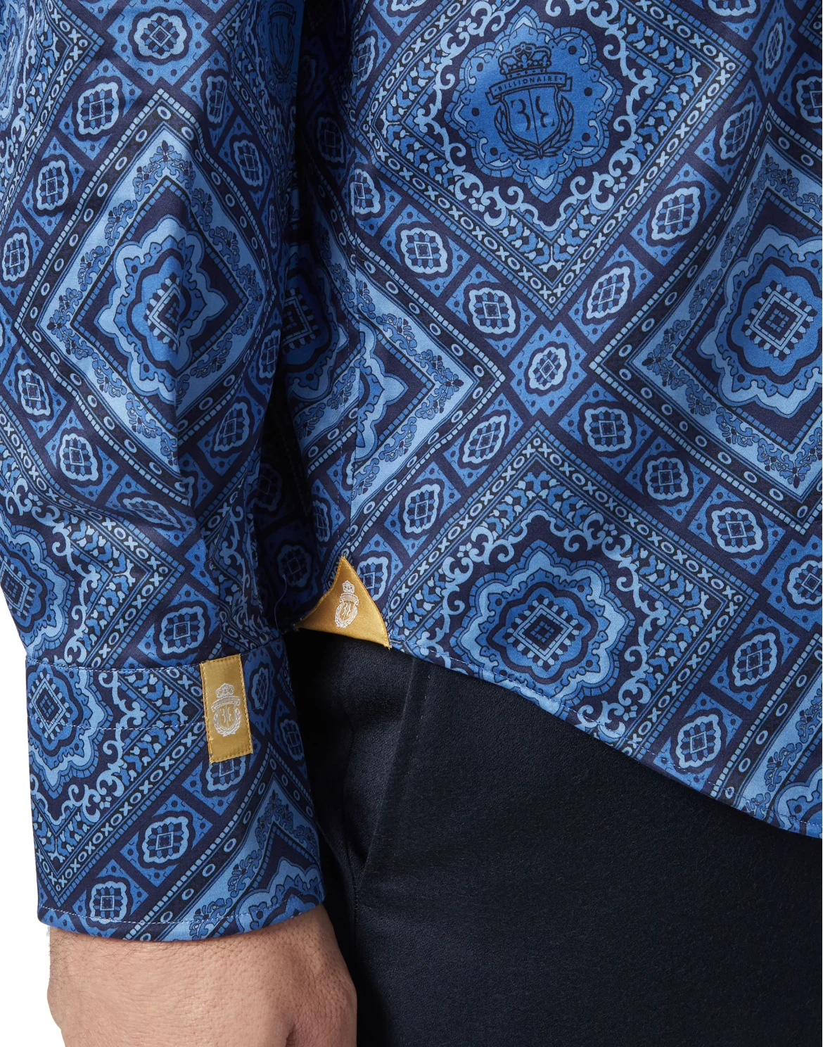 Shirt Gold Cut LS/Milano Paisley, цвет: Синий