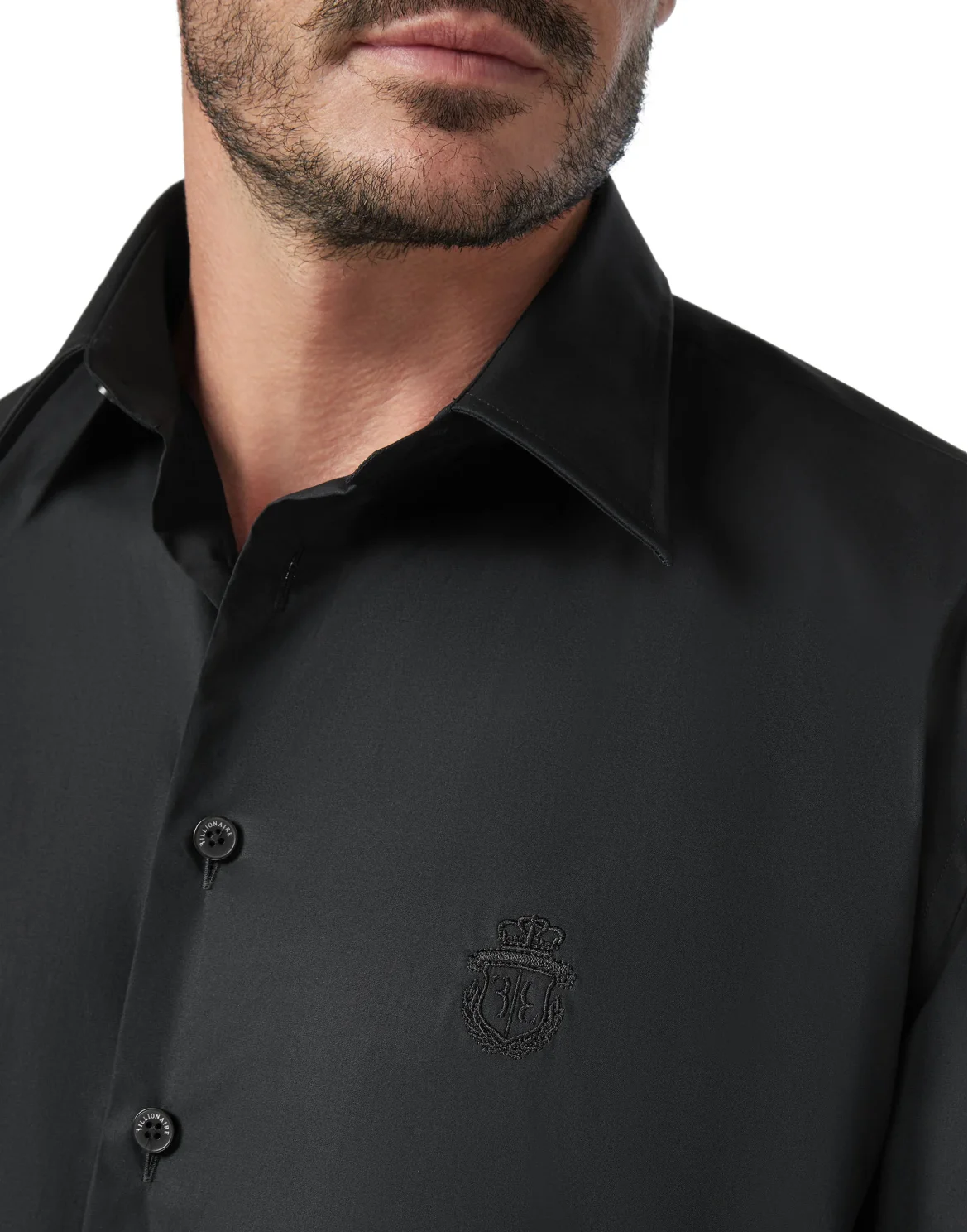 Shirt Gold Cut LS/Milano Crest, цвет: Черный