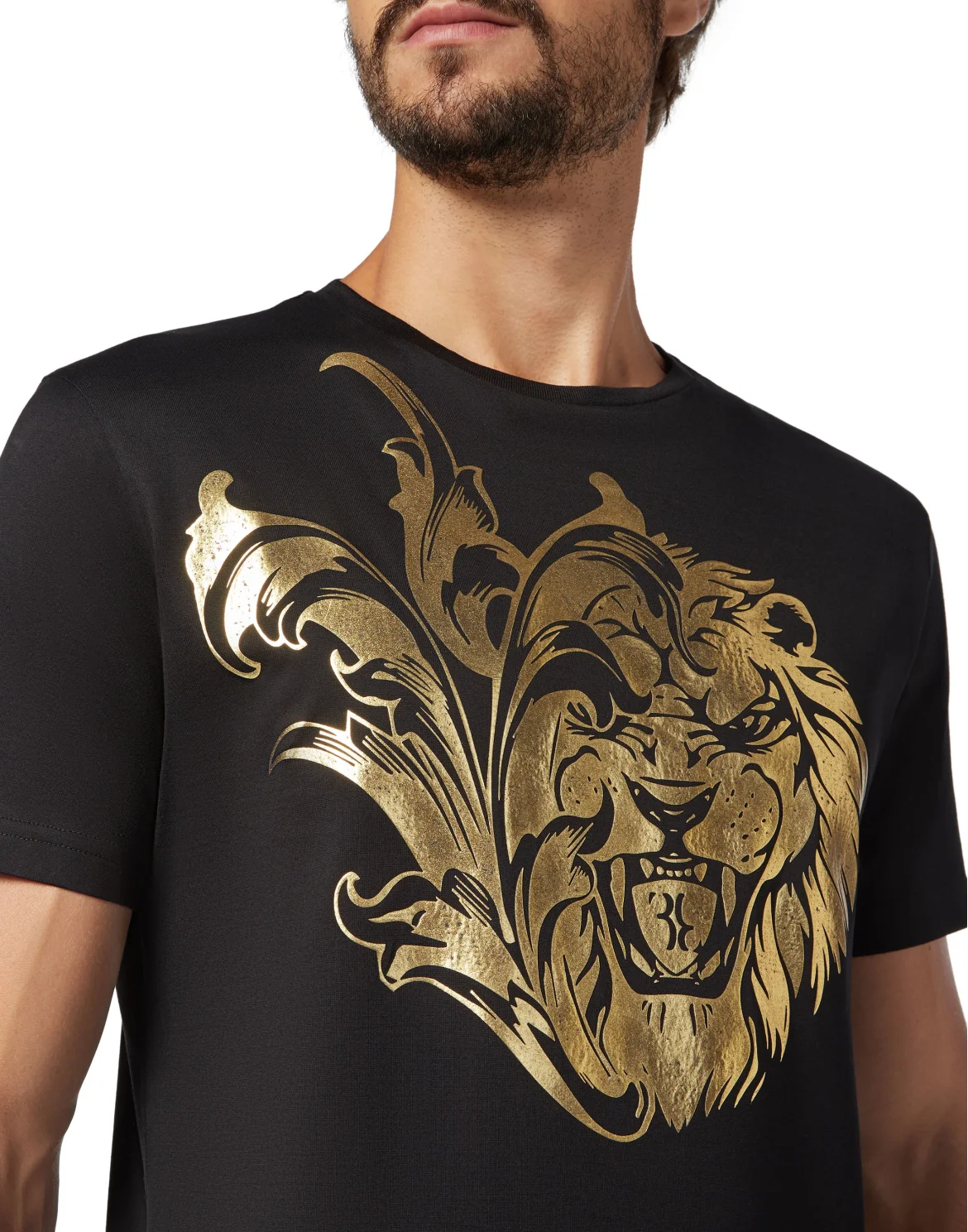 T-shirt Round Neck SS Lion, цвет: Черный