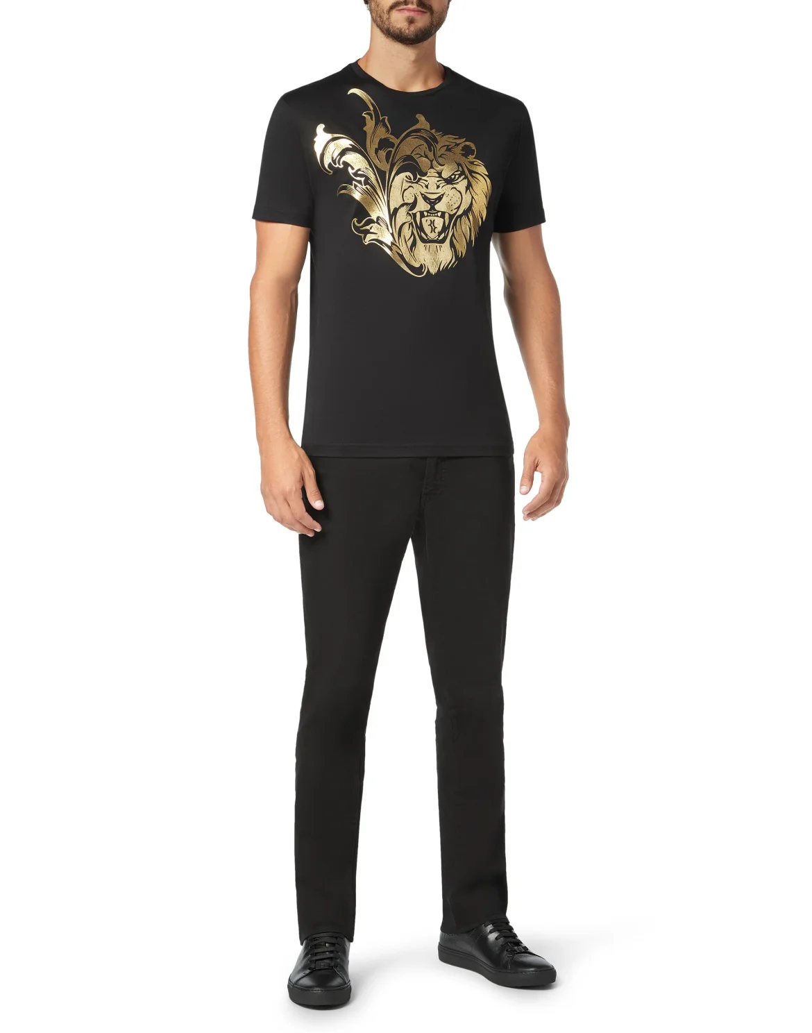 T-shirt Round Neck SS Lion, цвет: Черный