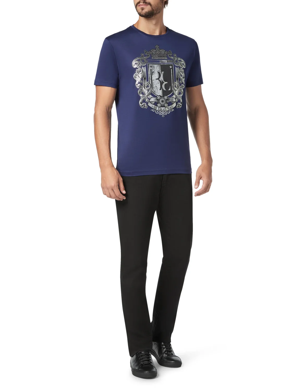 T-shirt Round Neck SS Baroque, цвет: Синий